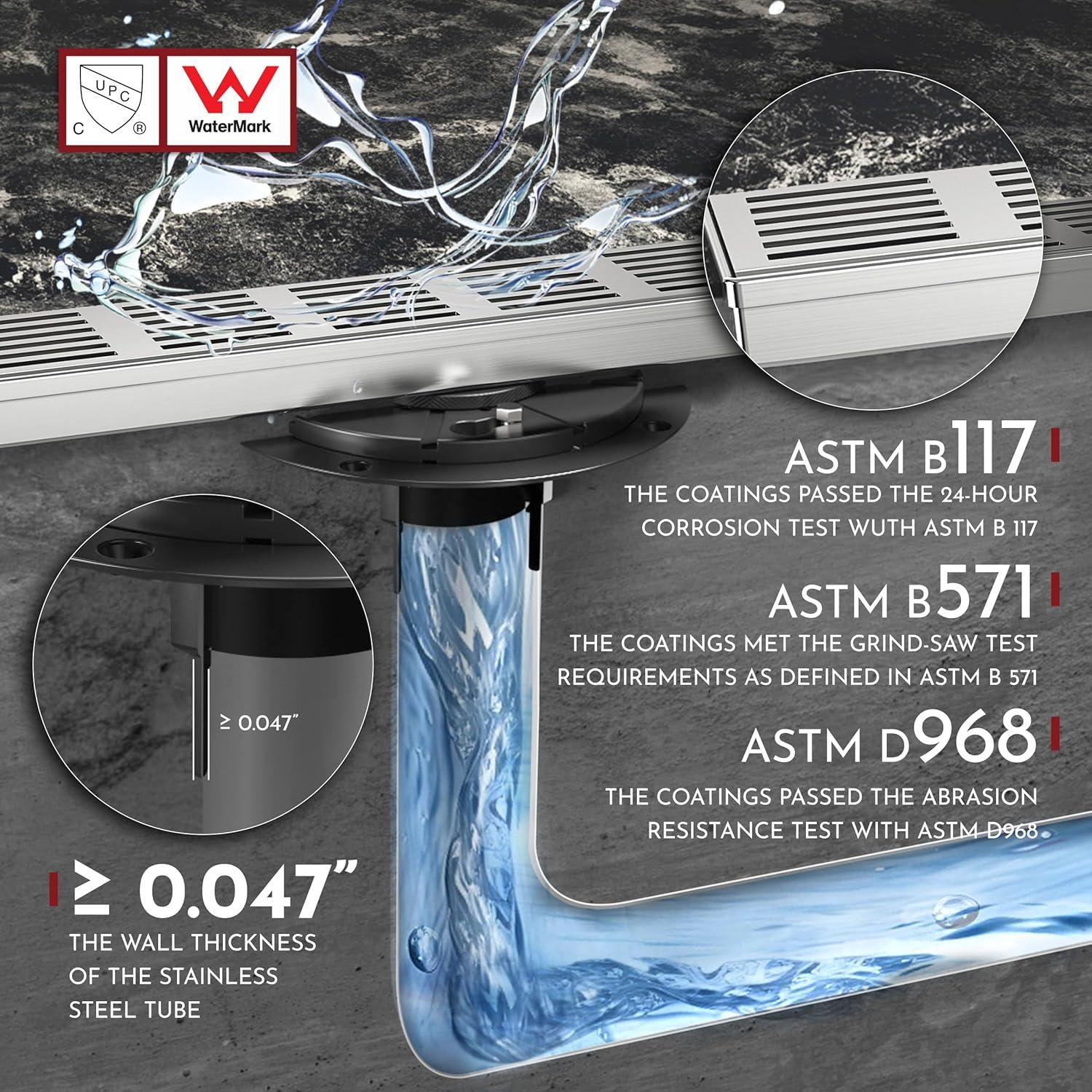 Drenaje Lineal WEBANG 30.48 cm Acero Inoxidable Cepillado