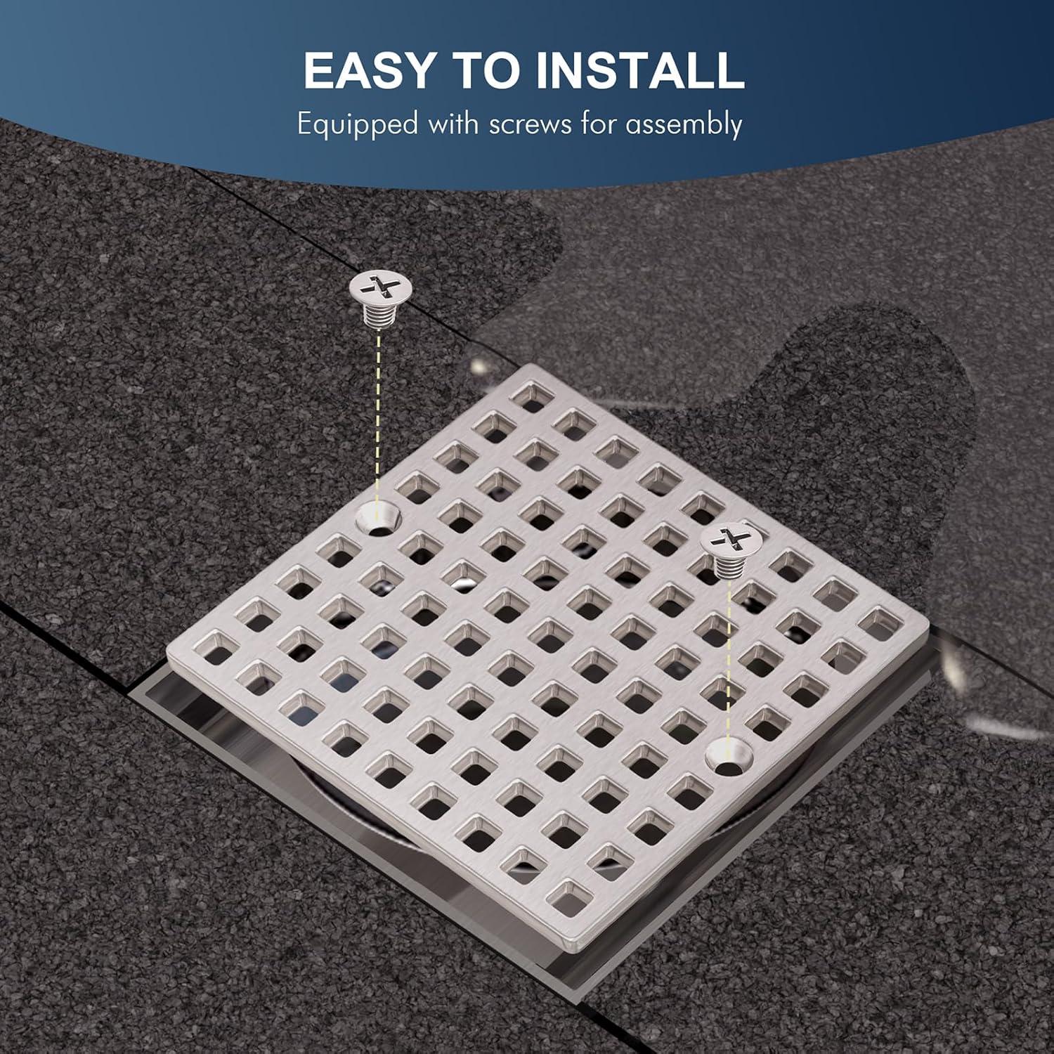 Cubierta de Drenaje de Ducha Yaseingoo 9.84cm Acero Inoxidable