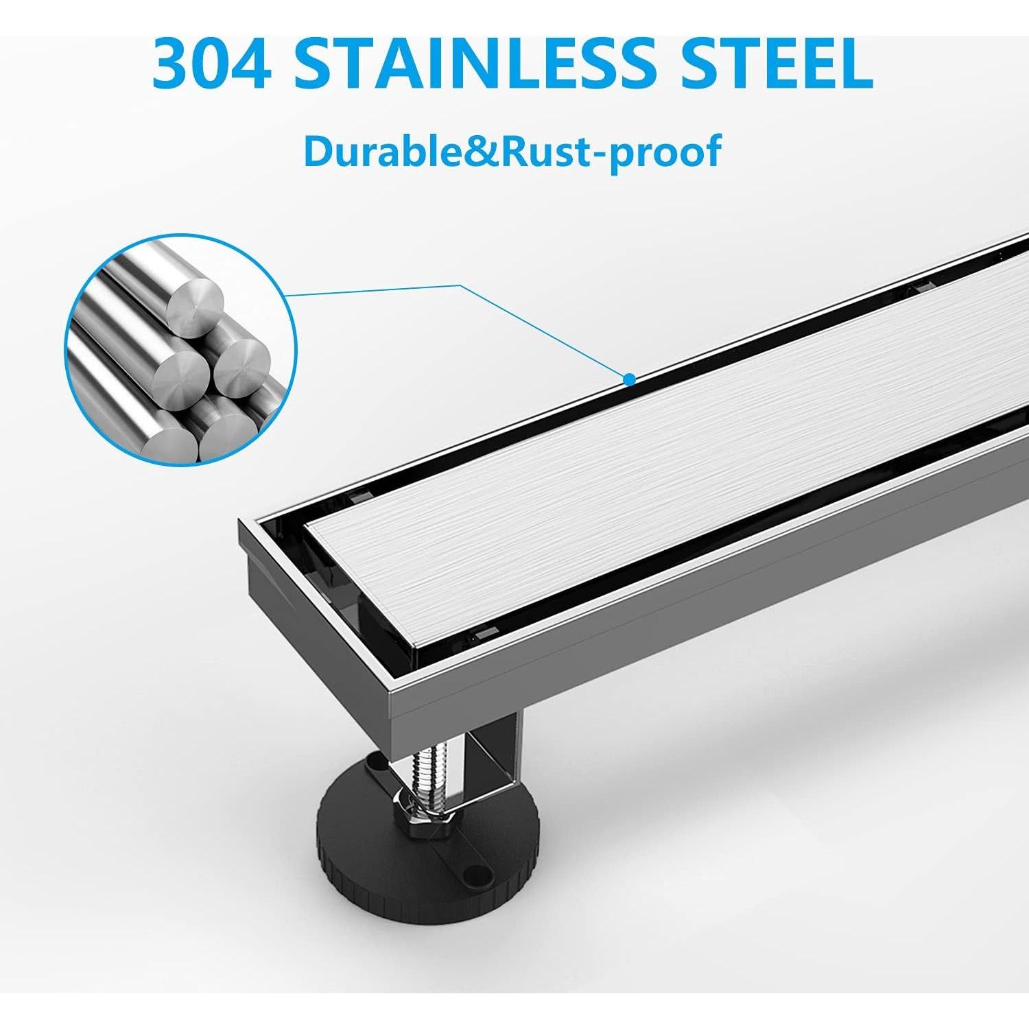 Drenaje Lineal de Ducha ZEKOO 30 cm Acero Inoxidable 304