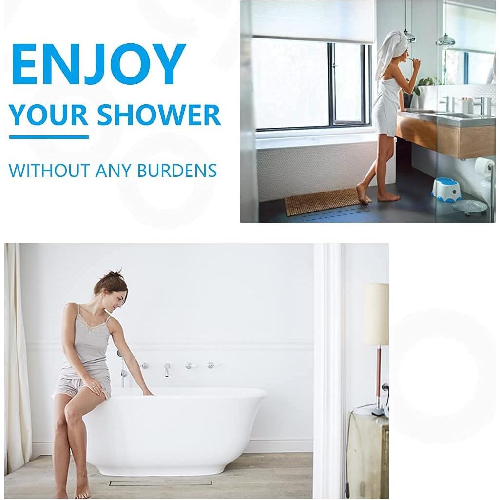 Drenaje Lineal de Ducha ZEKOO 30 cm Acero Inoxidable 304