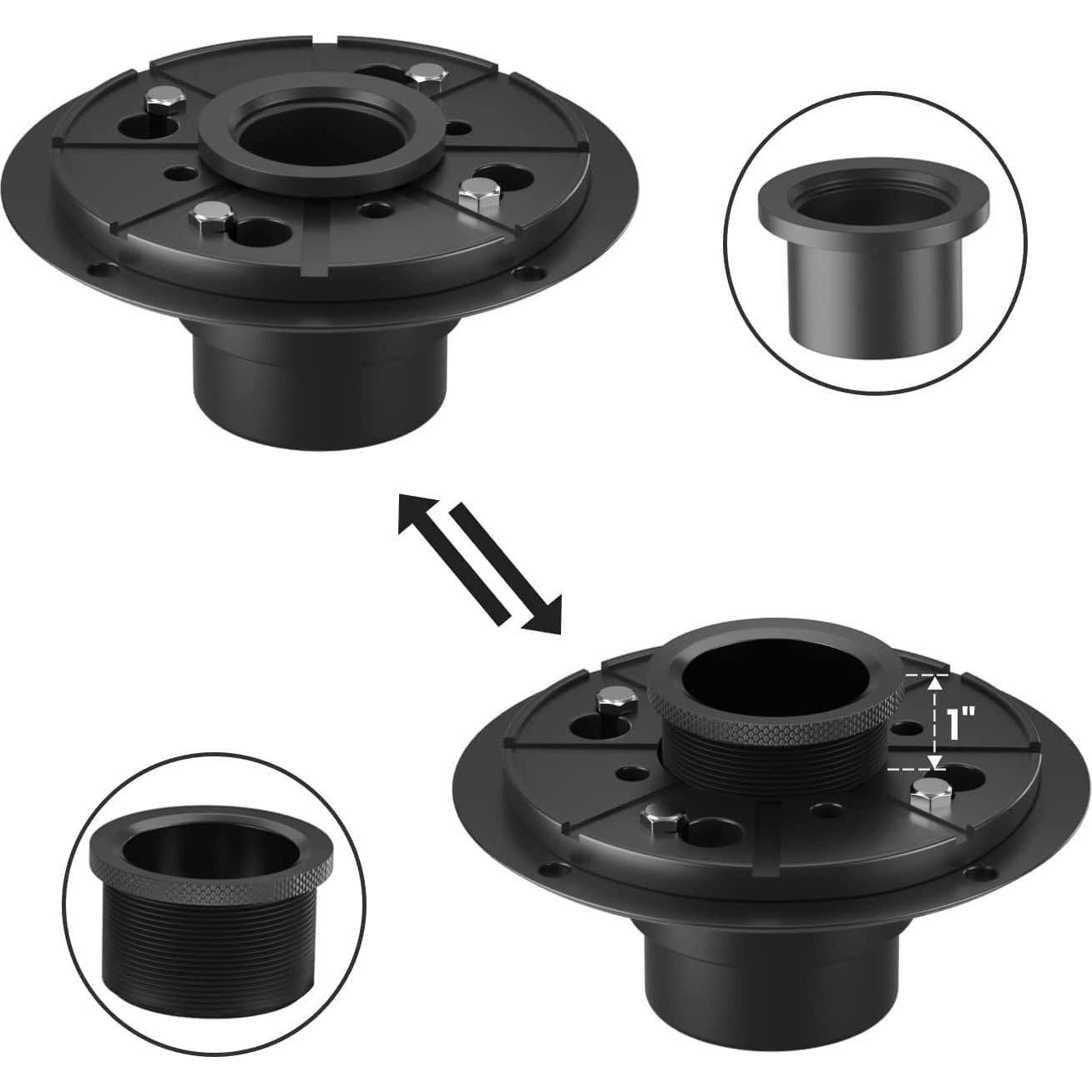Desagüe de Ducha Cuadrado EXF 11.1 cm Negro Mate Acero Inoxidable