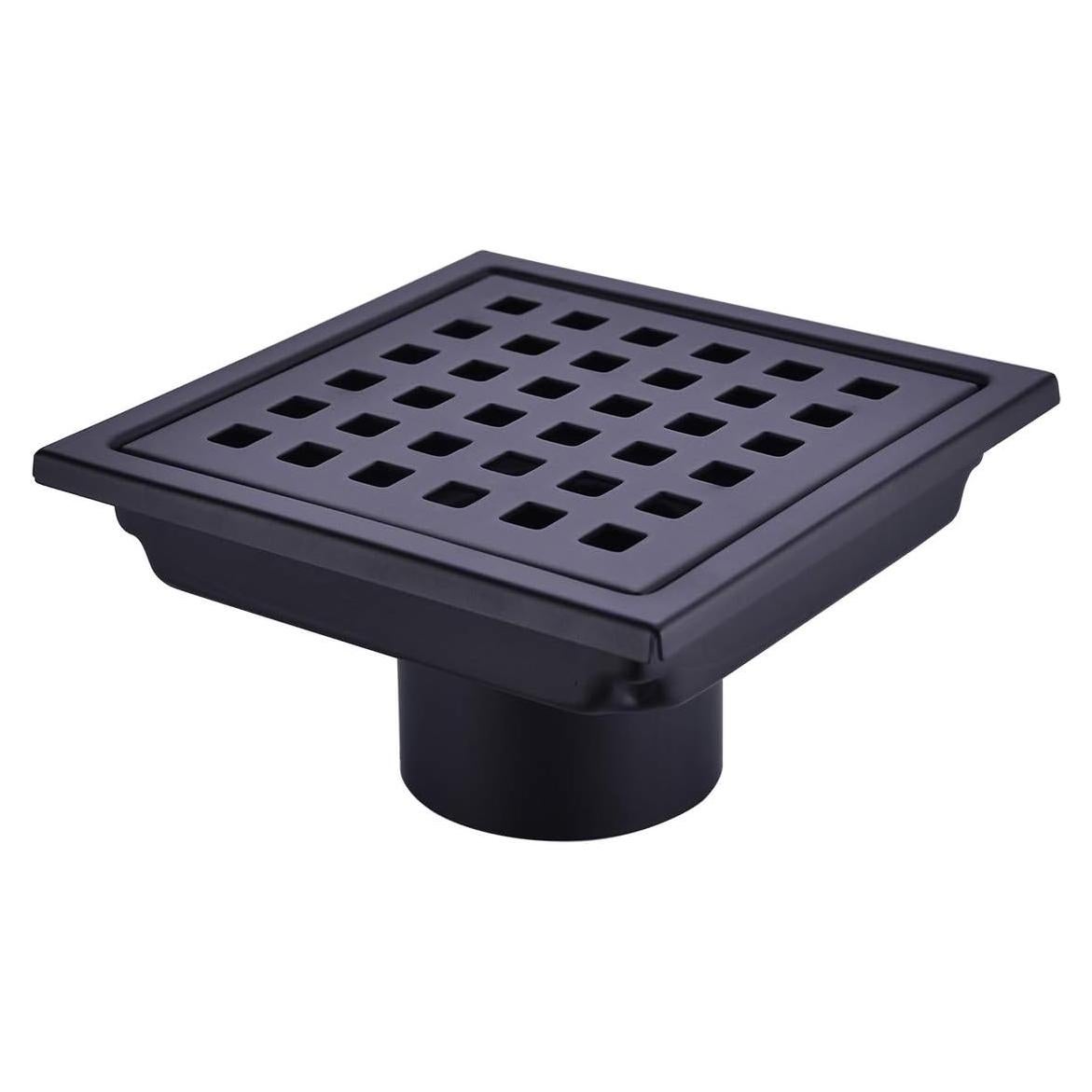 Desagüe de Ducha Cuadrado Nicmondo 11x11cm Acero Inoxidable Negro Mate