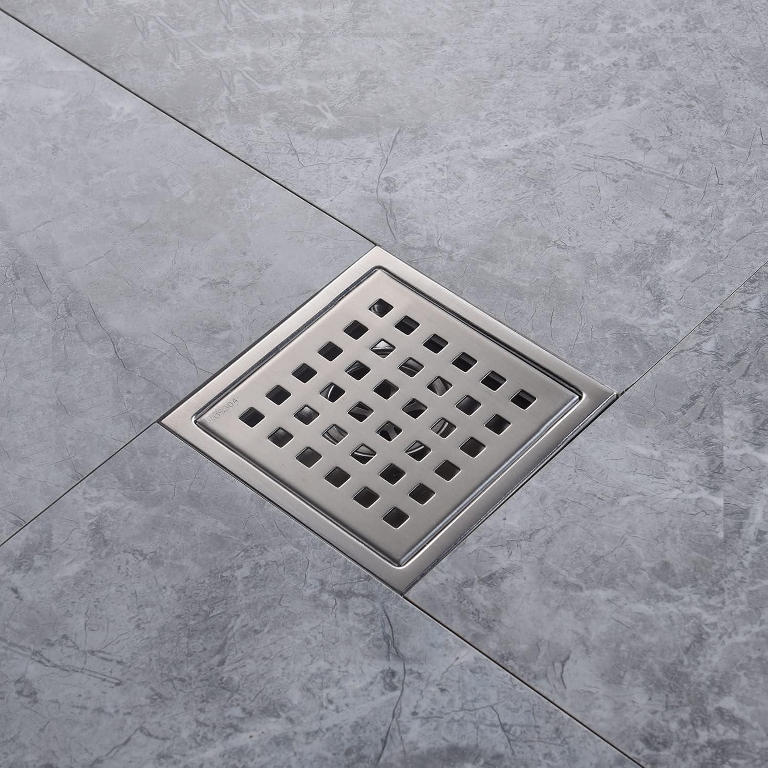 Desagüe de Ducha Cuadrado SISEHO 11x11 cm Acero Inoxidable