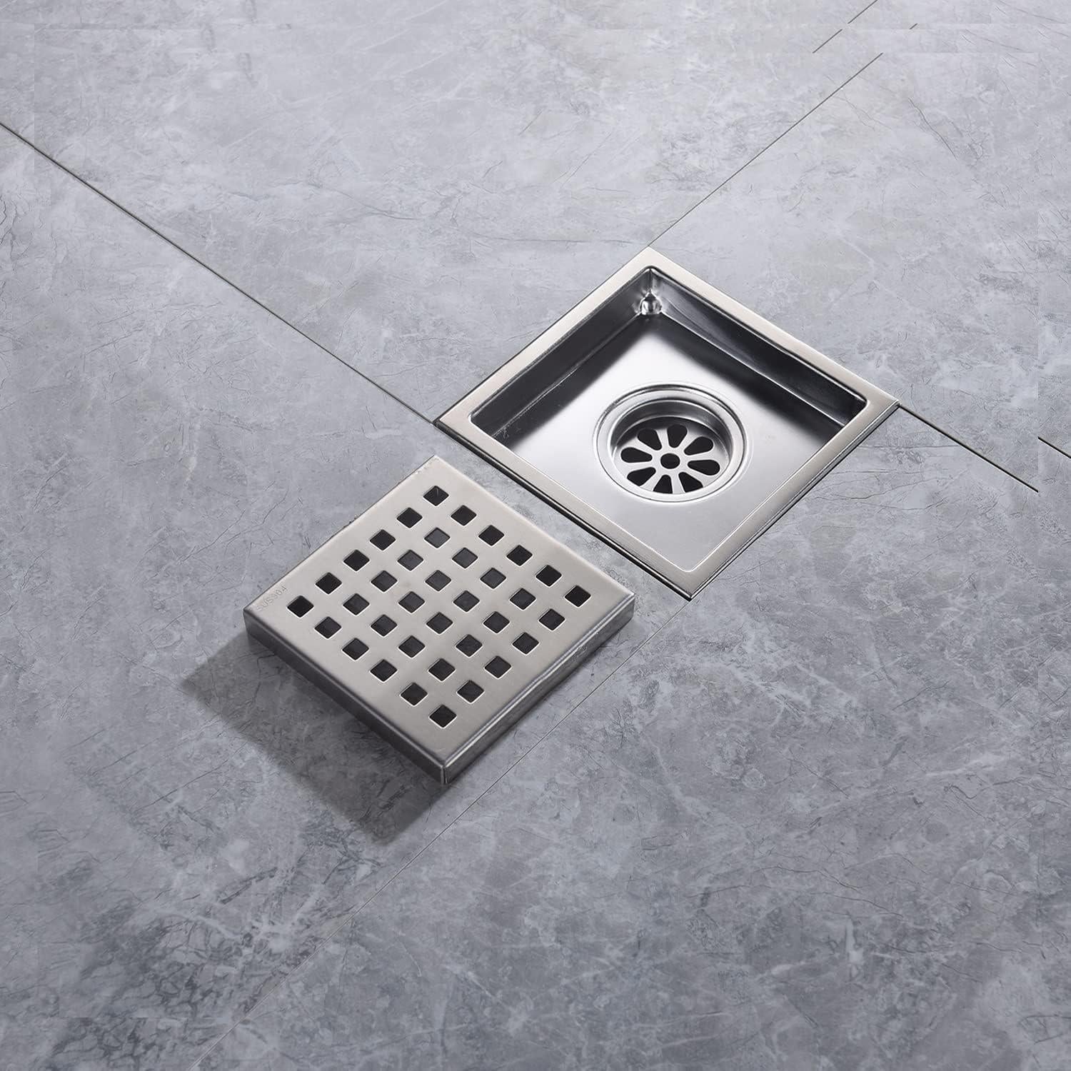 Desagüe de Ducha Cuadrado SISEHO 11x11 cm Acero Inoxidable