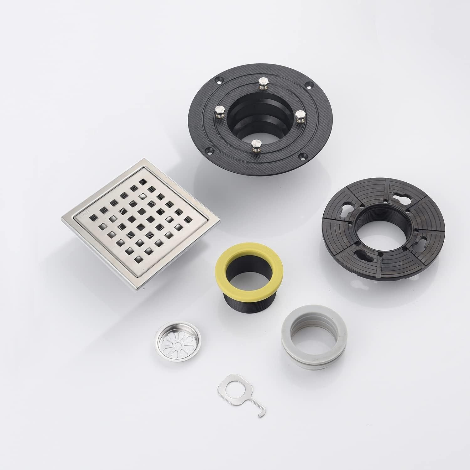 Desagüe de Ducha Cuadrado SISEHO 11x11 cm Acero Inoxidable