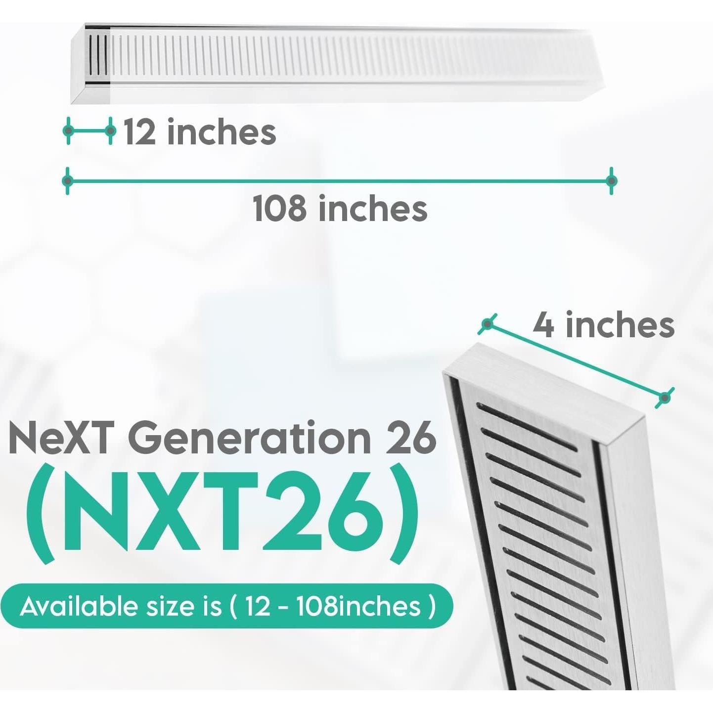 Desagüe Lineal Lauxes 30.48 cm Aluminio Ajustable Plata Seda