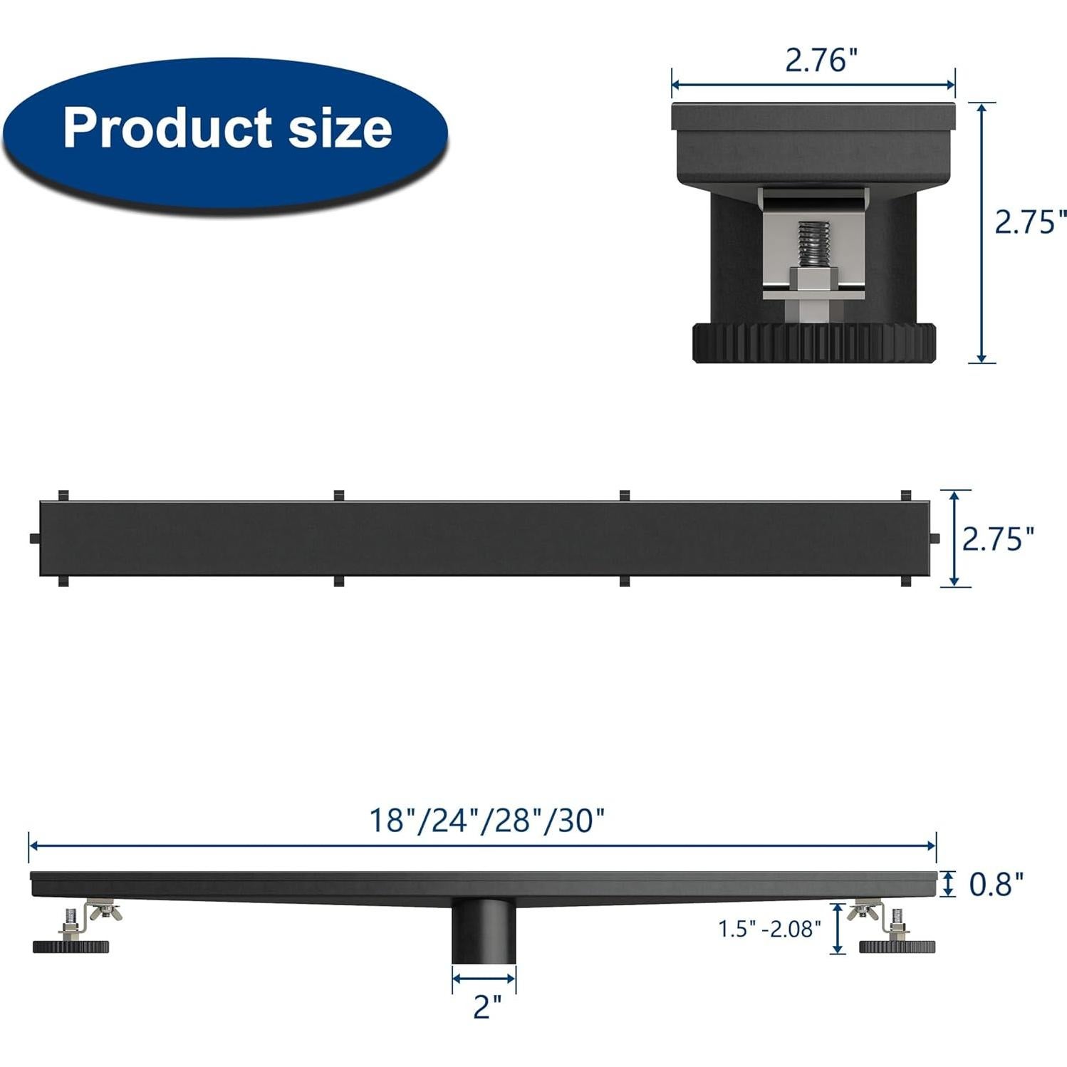Drenaje Lineal de Ducha Neodrain 61 cm Negro Acero Inoxidable