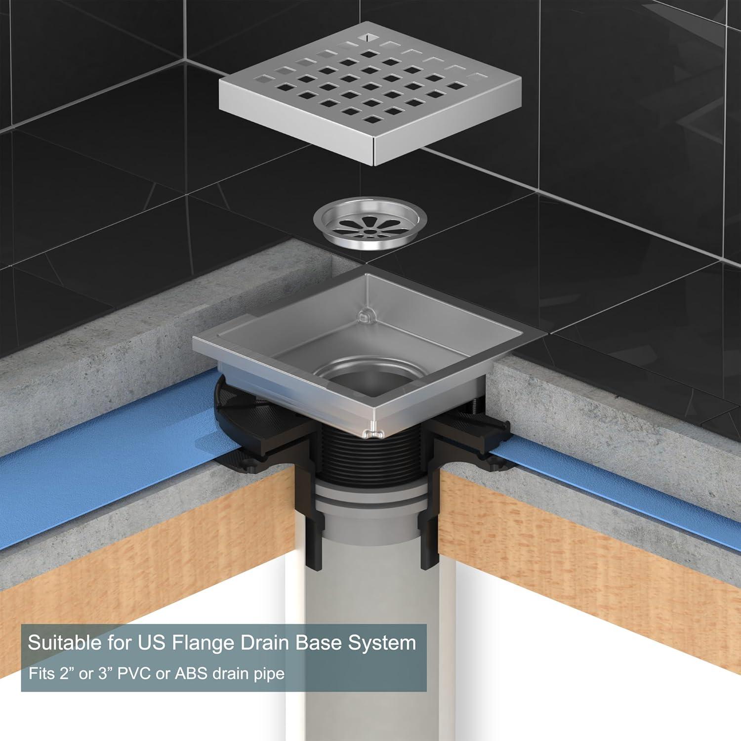 Desagüe Cuadrado 10.16 cm Georkios Acero Inoxidable SUS304