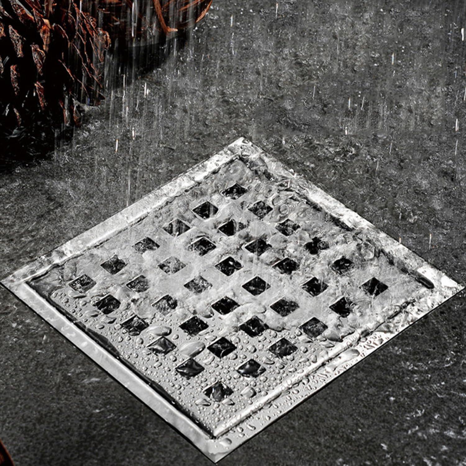 Desagüe de Ducha Cuadrado 10.16 cm YANCASENO Acero Inoxidable