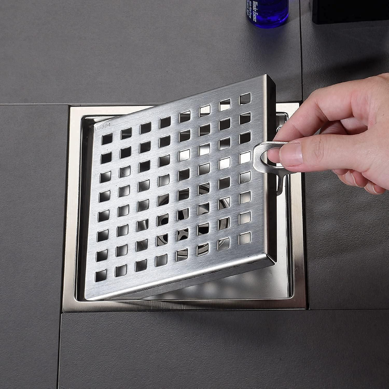 Desagüe de Ducha Cuadrado DEOKXZ 15x15 cm Acero Inoxidable