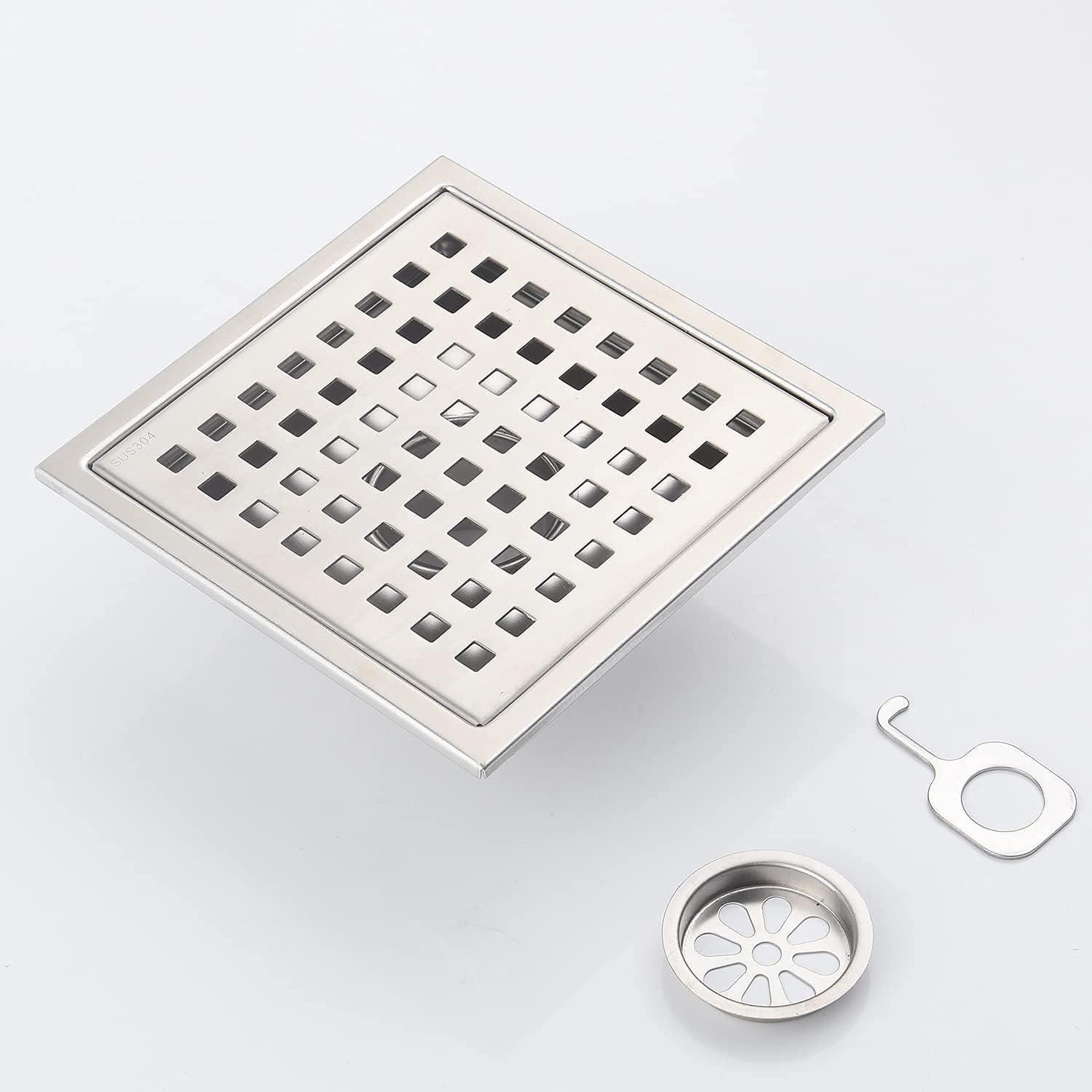 Desagüe de Ducha Cuadrado DEOKXZ 15x15 cm Acero Inoxidable