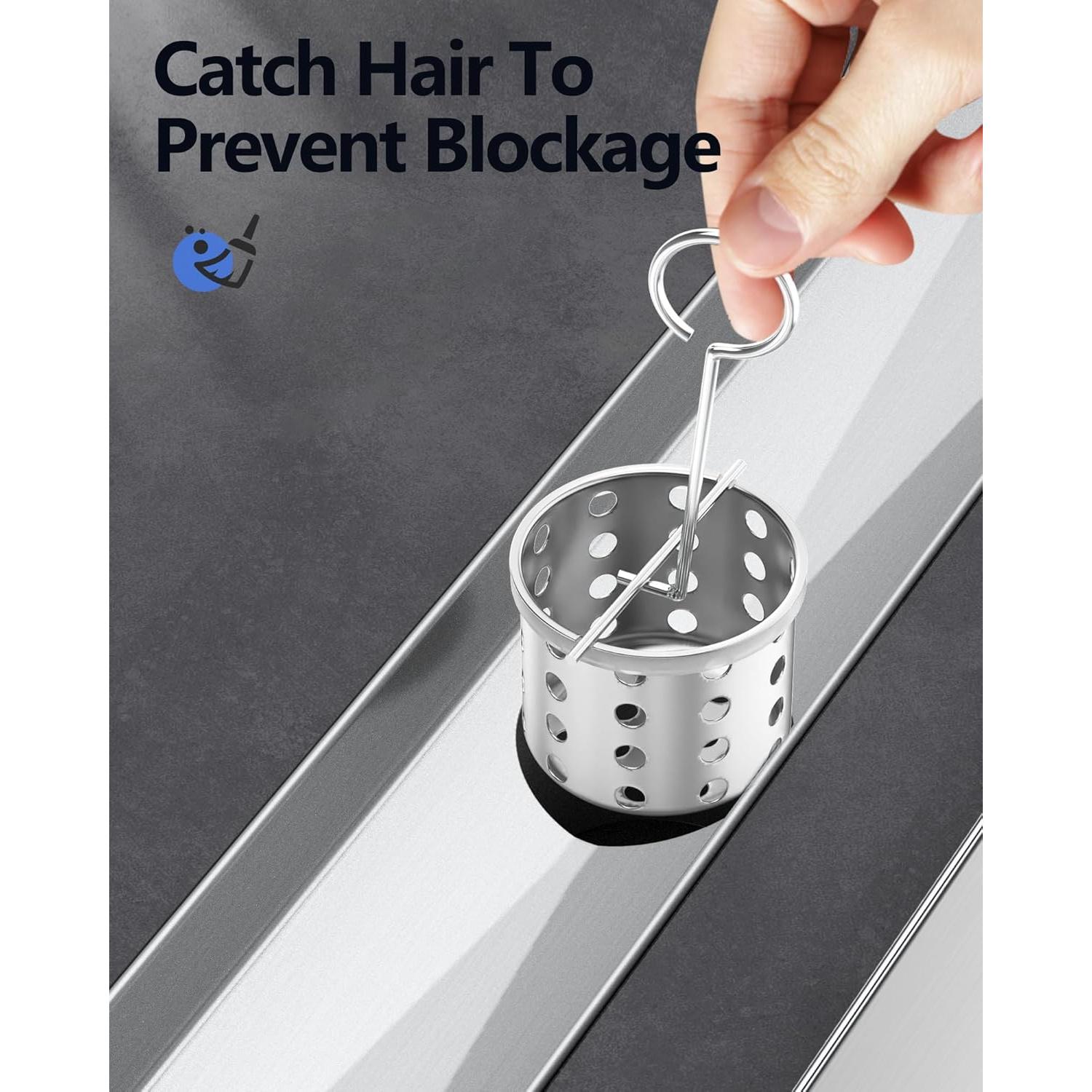 Desagüe Lineal YEFU 24" Acero Inoxidable 304 Antibloqueo