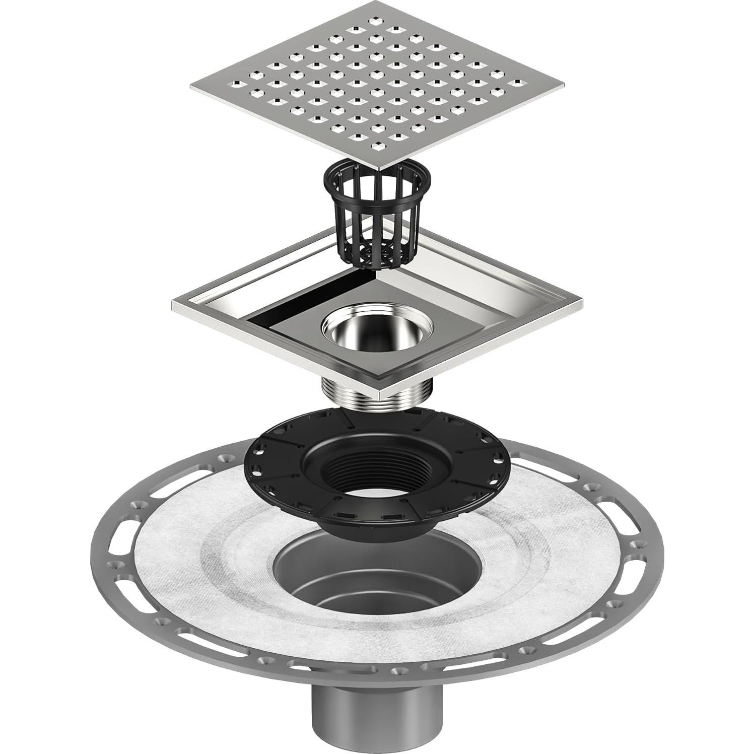 Drenaje de Ducha Cuadrado Neodrain 15.24cm Acero Inoxidable