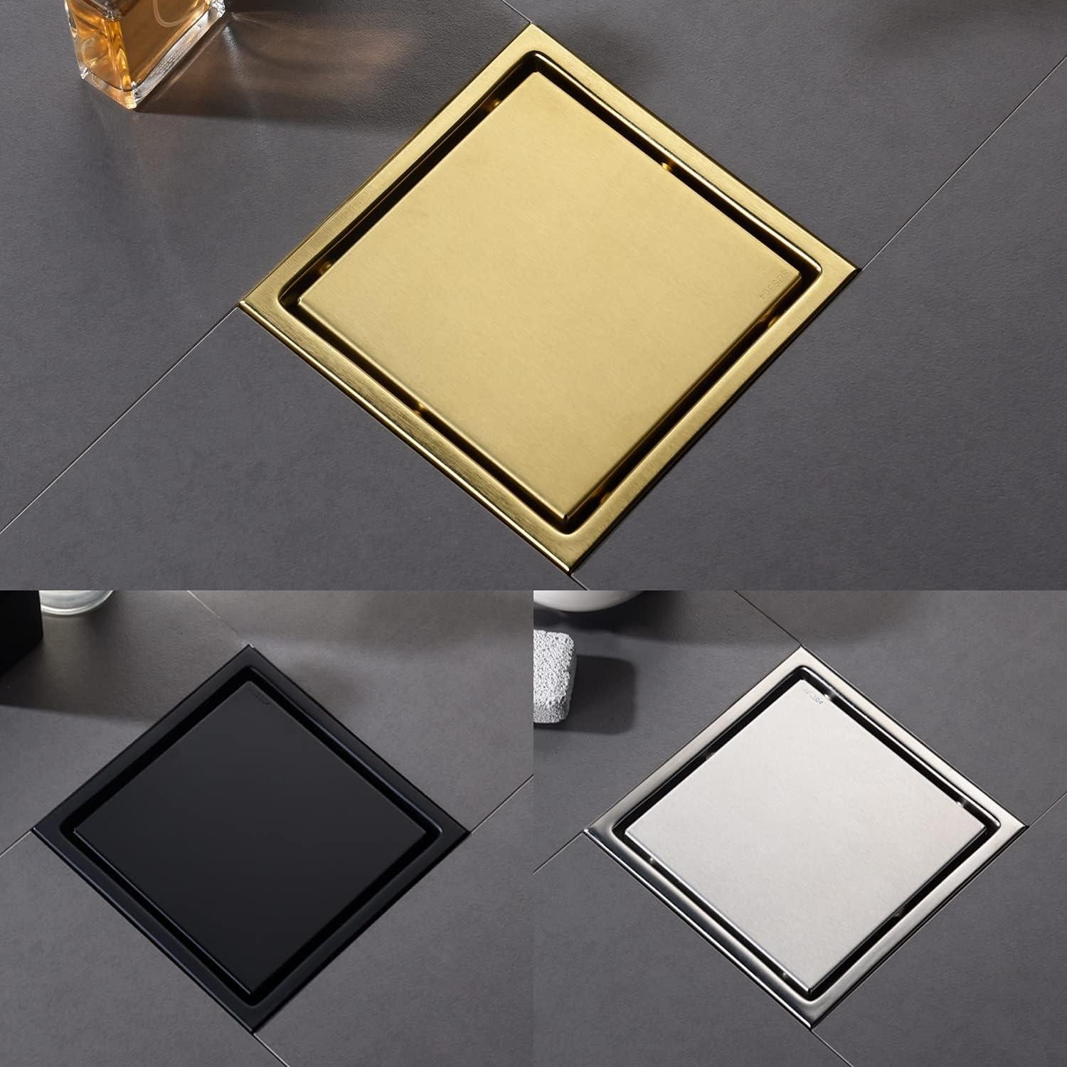 Desagüe Cuadrado SISEHO 15.2 cm Acero Inoxidable Ajustable