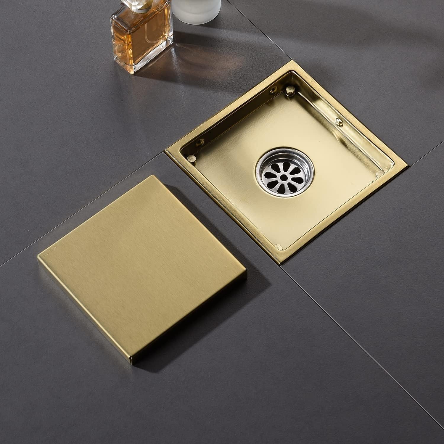 Desagüe Cuadrado SISEHO 15.2 cm Acero Inoxidable Ajustable