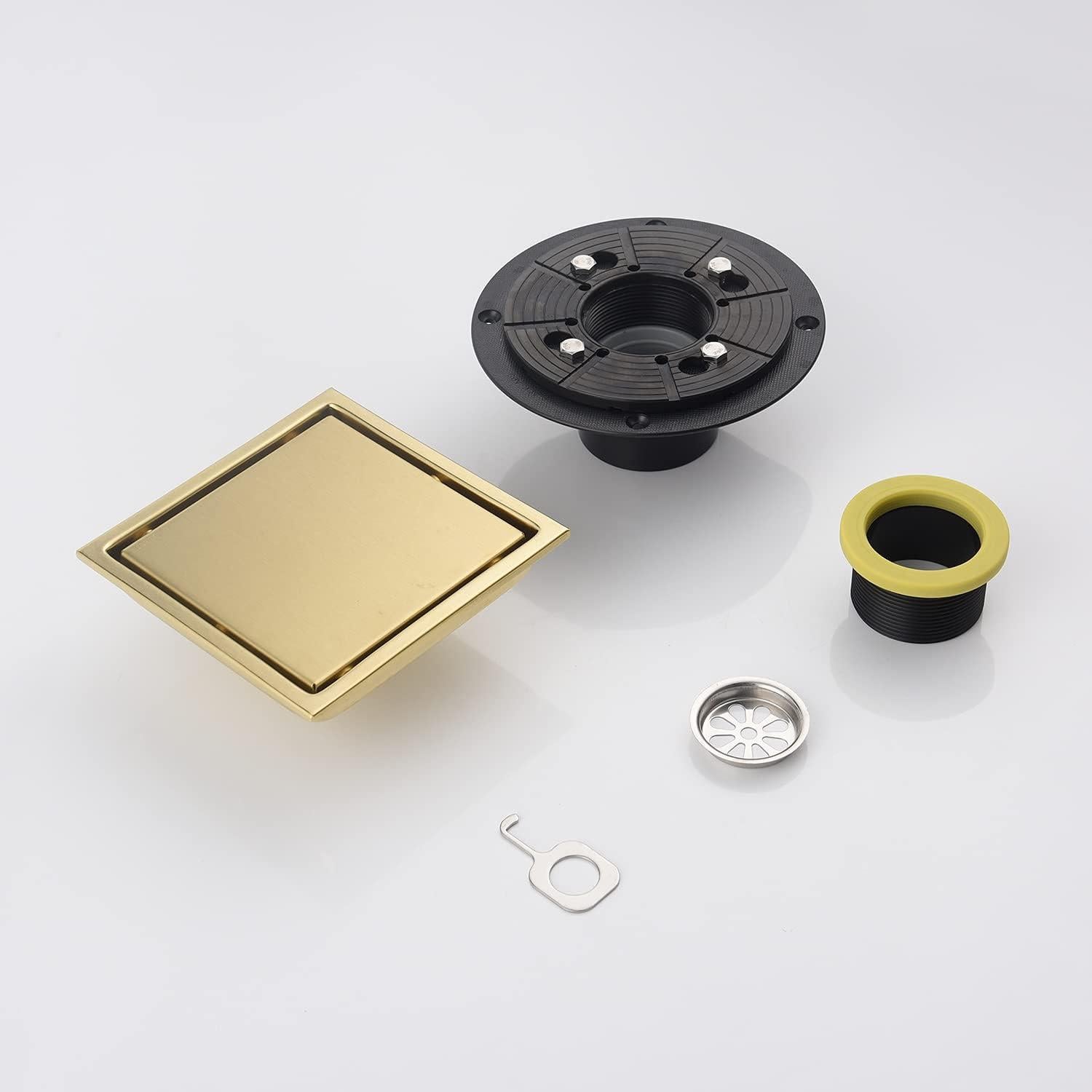 Desagüe Cuadrado SISEHO 15.2 cm Acero Inoxidable Ajustable