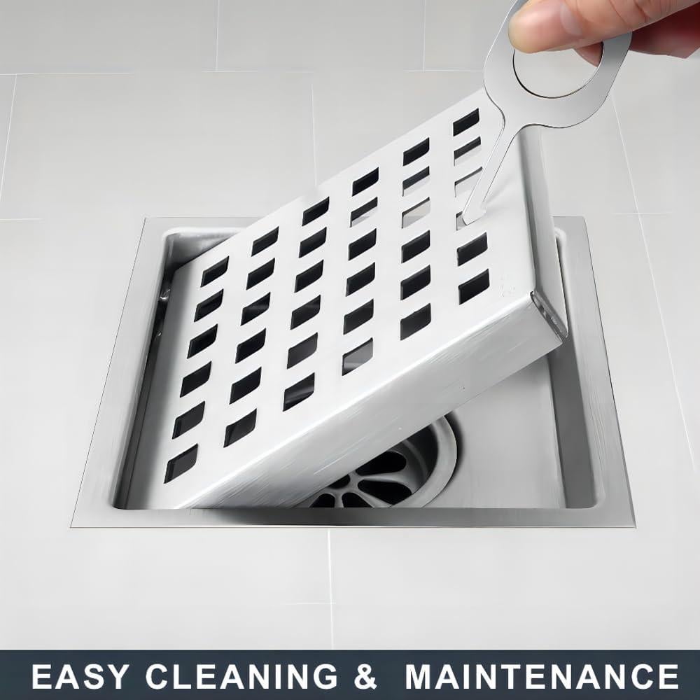 Drenaje de Piso Cuadrado Yridefe 15.24 cm Acero Inoxidable