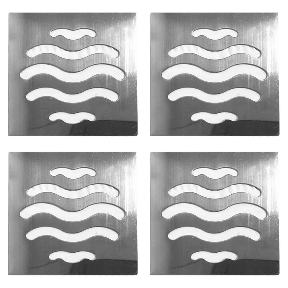 Cubierta de Drenaje Cuadrada NGe 304 Acero Inoxidable 8.89 cm 4 Pcs