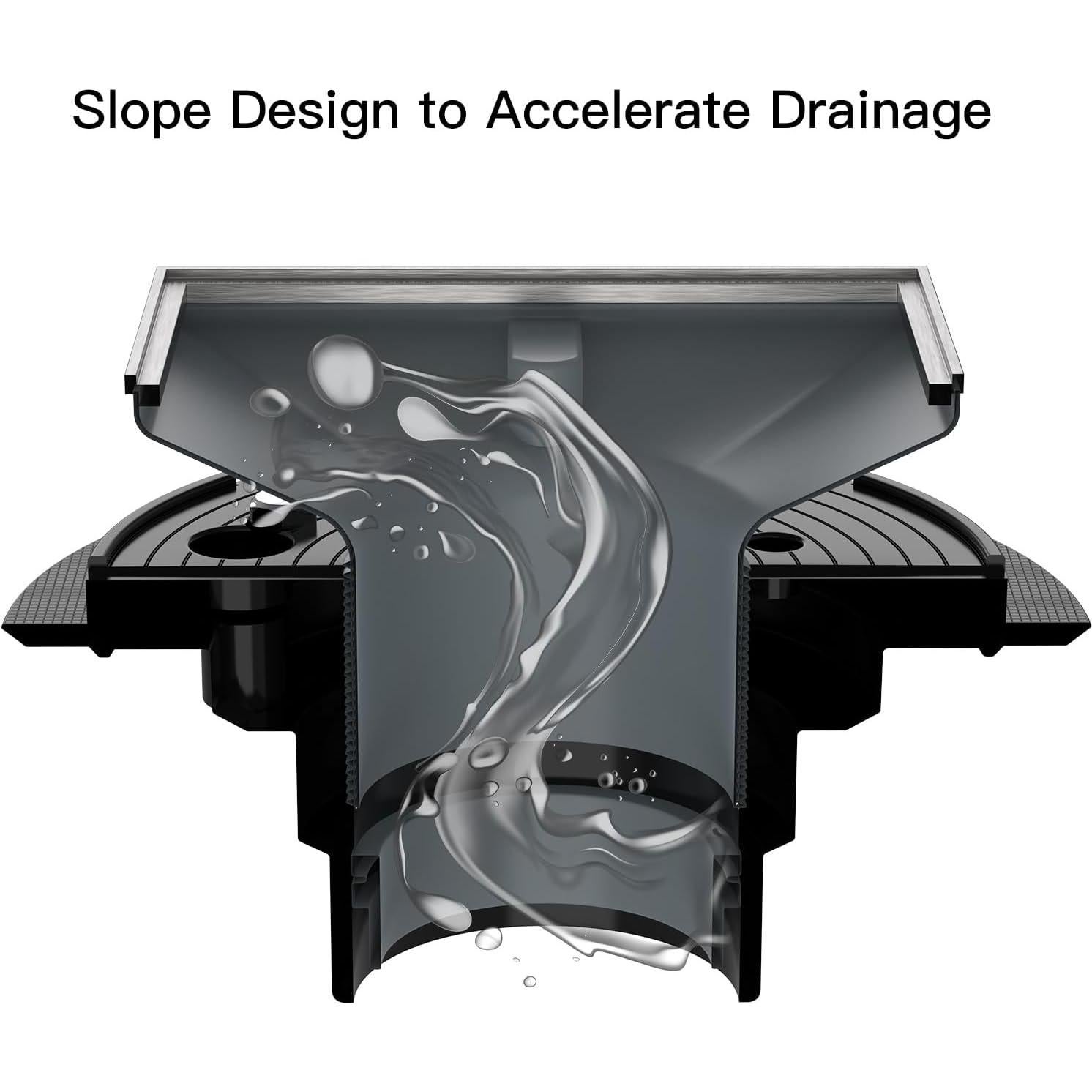 Desagüe de Ducha Cuadrado EXF 10.8 cm Níquel Cepillado