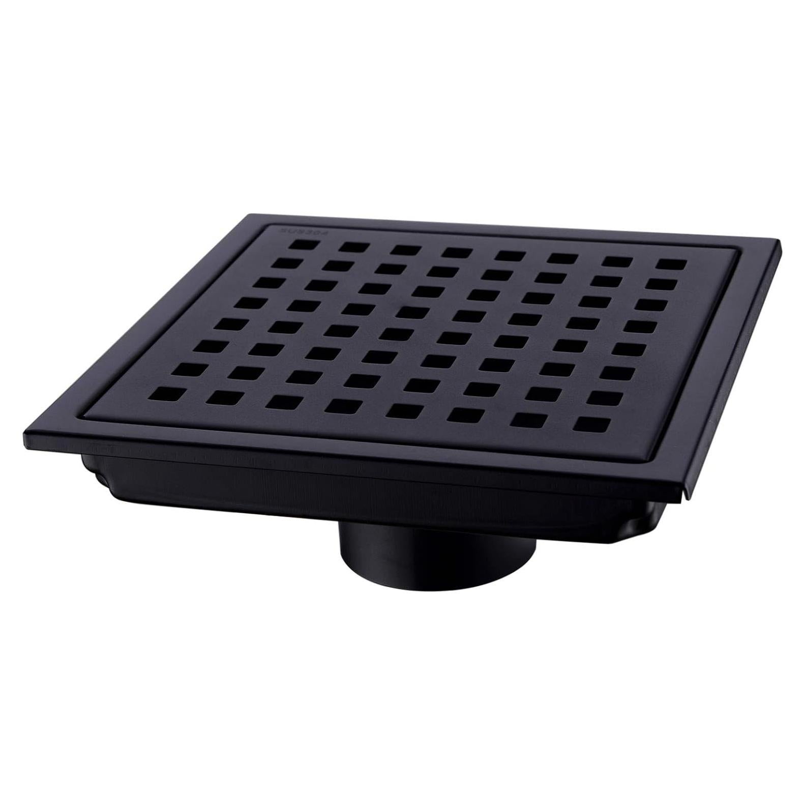 Desagüe de Ducha Cuadrado Orhemus 15x15 cm Acero Inoxidable Negro