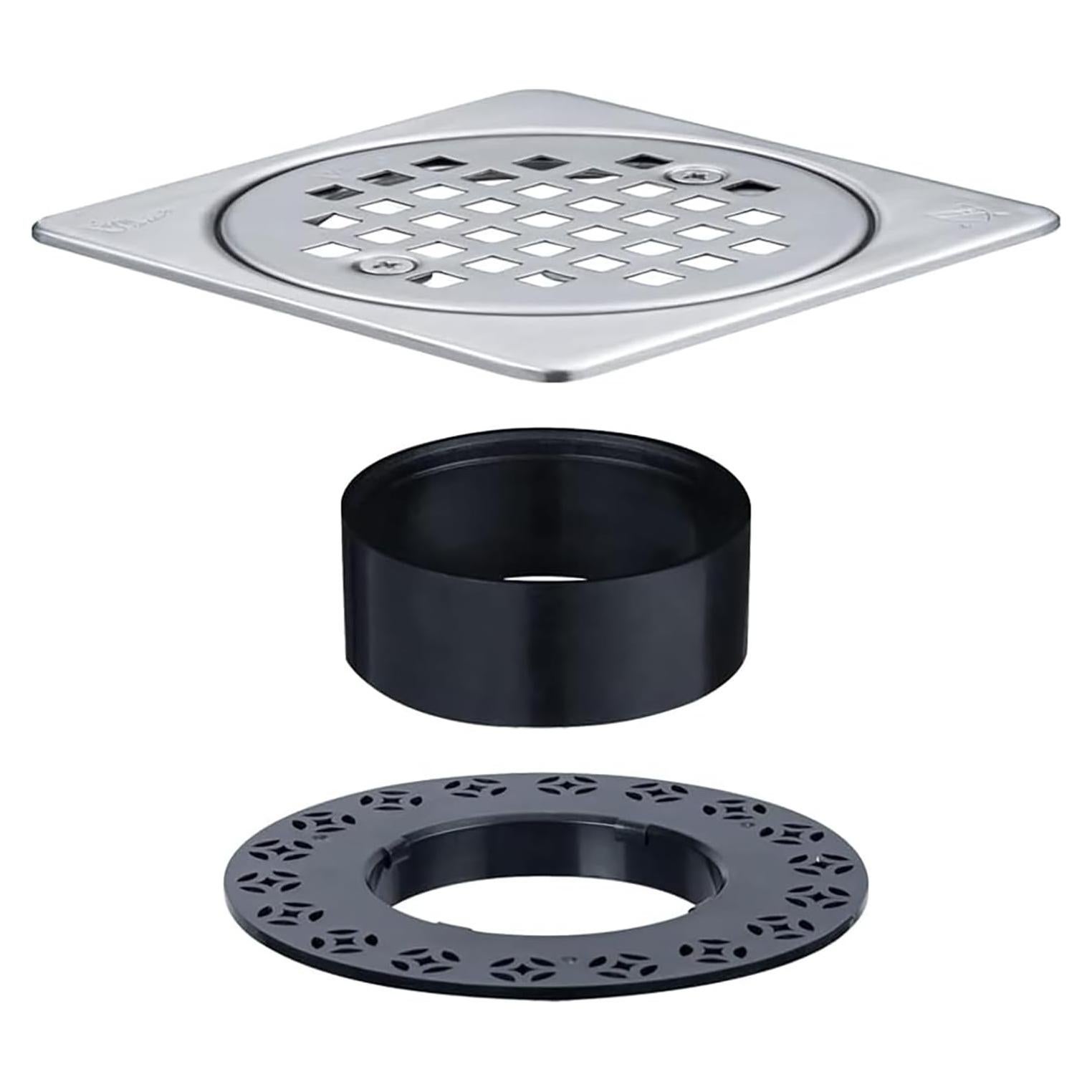 Desagüe Cuadrado 10.16 cm UNI-DRAIN Acero Inoxidable Cepillado