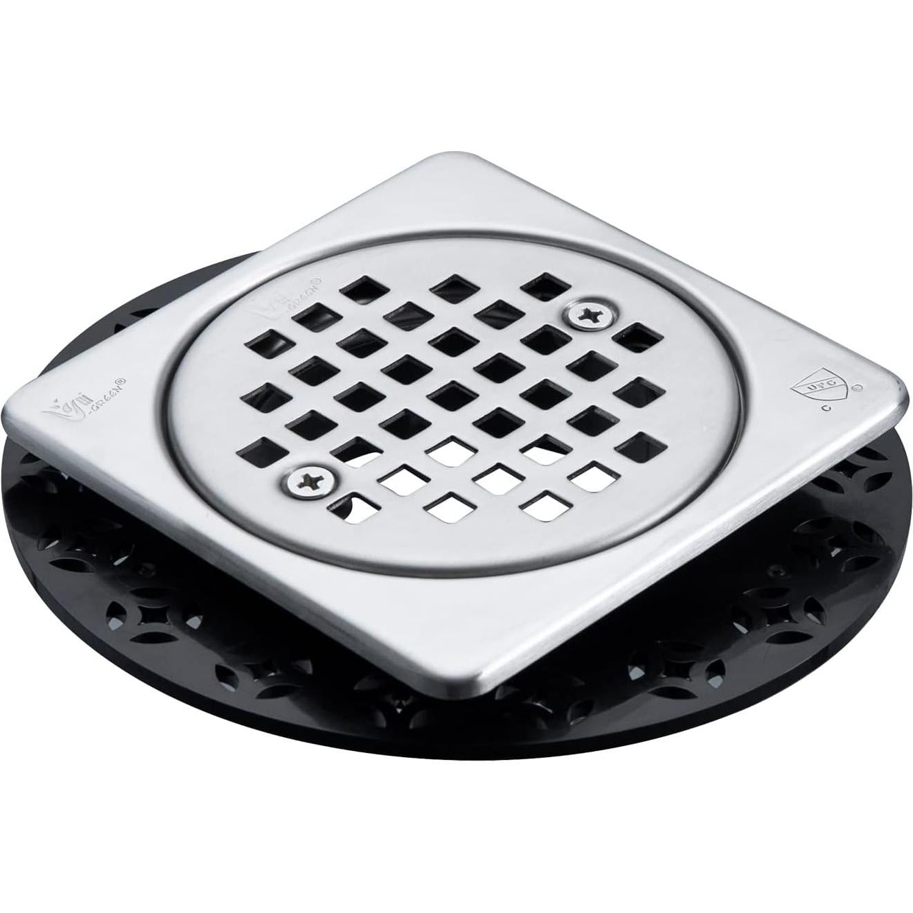 Desagüe Cuadrado 10.16 cm UNI-DRAIN Acero Inoxidable Cepillado