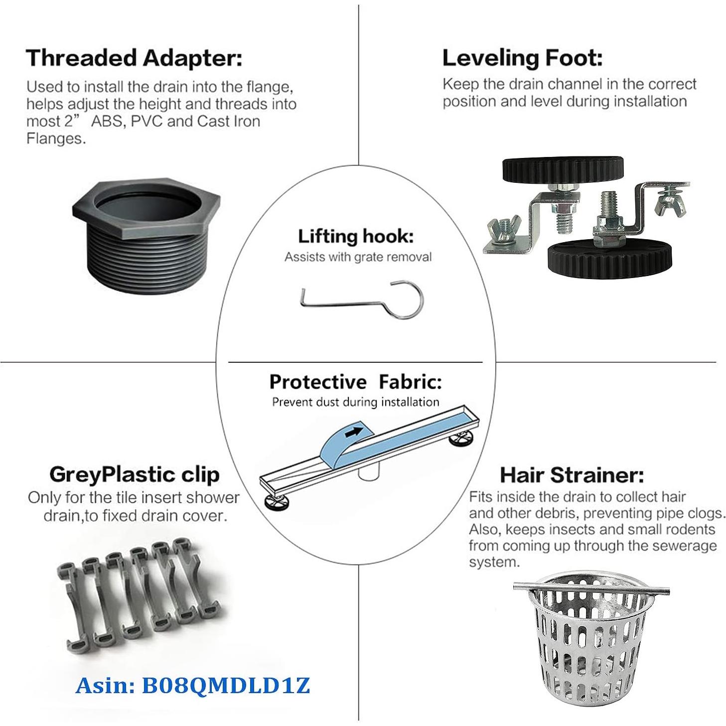 Drenaje Lineal de Ducha Neodrain 60.96 cm Acero Inoxidable