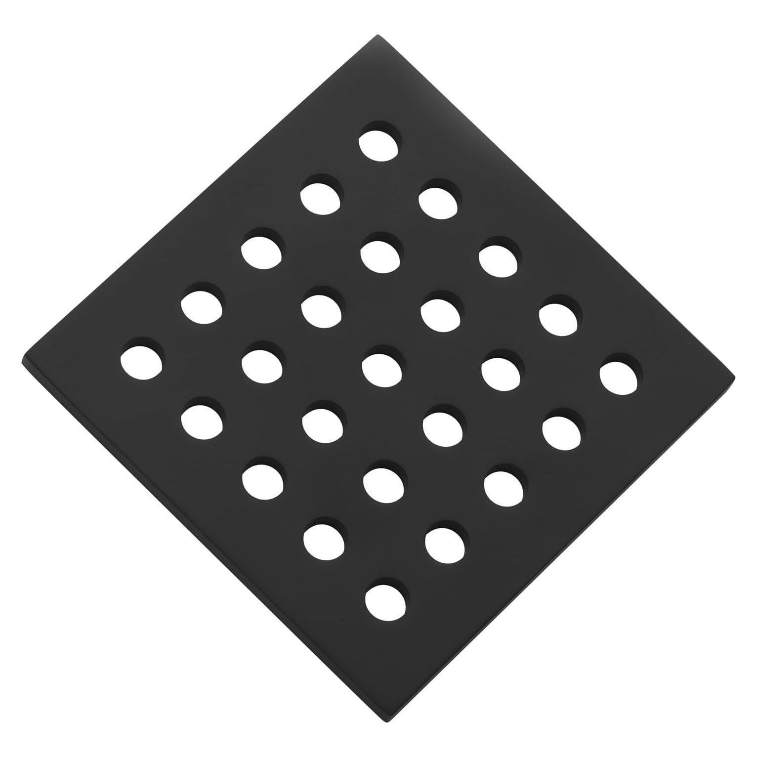 Cubierta de Drenaje Cuadrada Holge 95mm Acero Inoxidable Negro