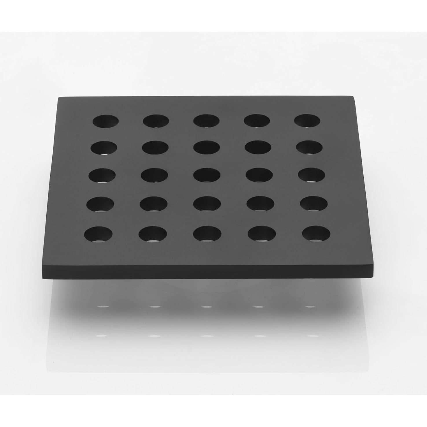 Cubierta de Drenaje Cuadrada Holge 95mm Acero Inoxidable Negro