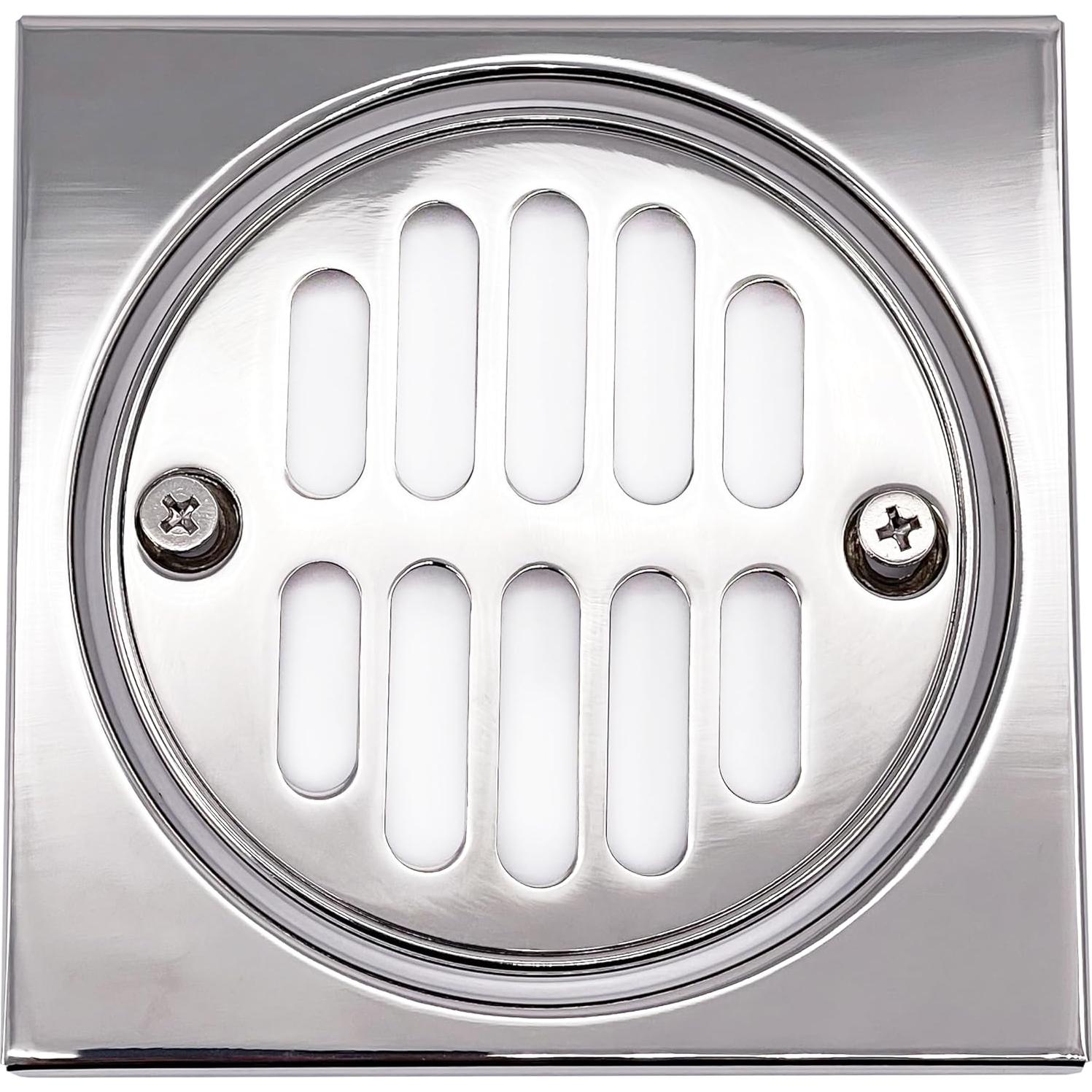 Azulejo Cuadrado de Latón para Ducha Westbrass R313-26 Cromo
