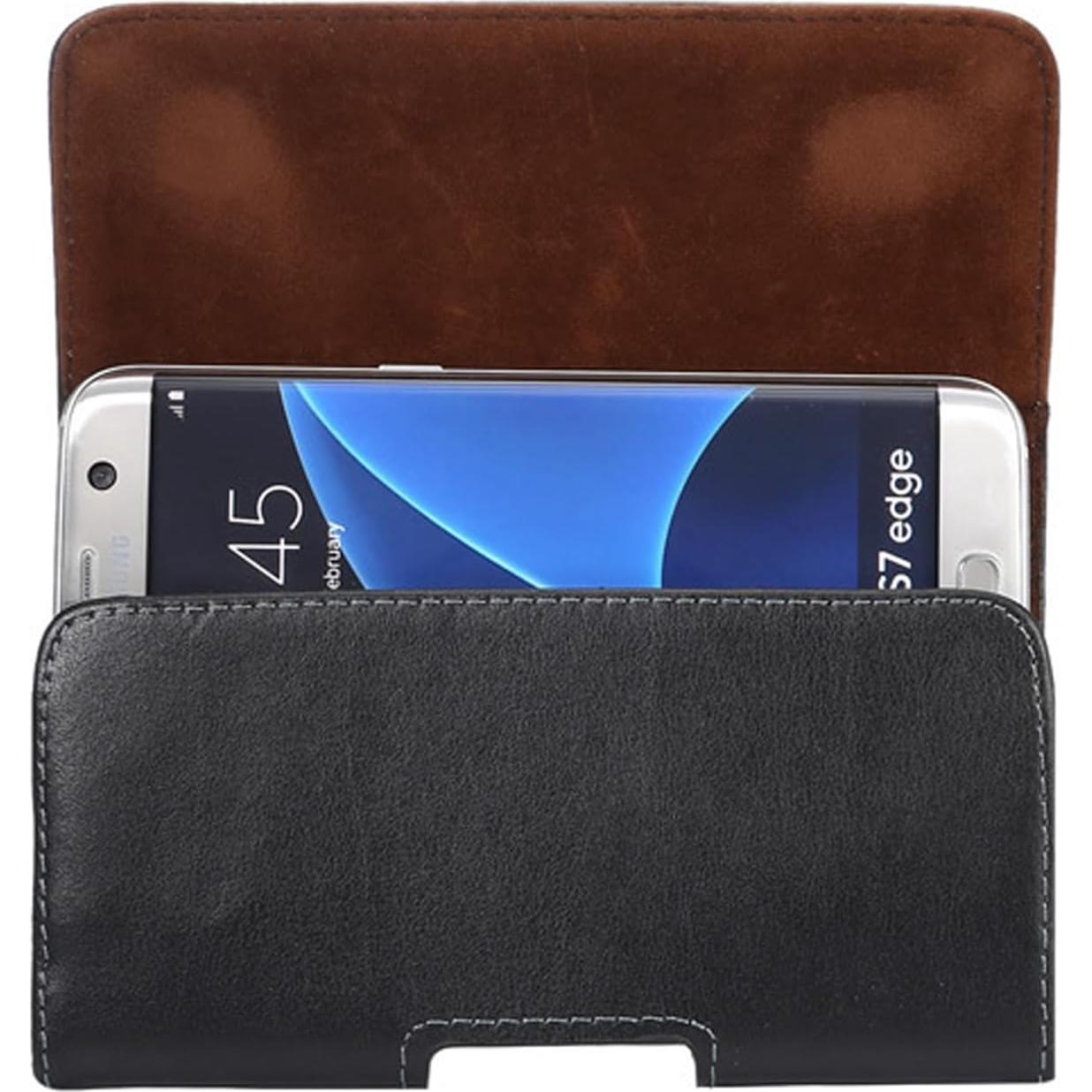 Funda de cuero para teléfono con clip YLYSLFC - iPhone y Galaxy