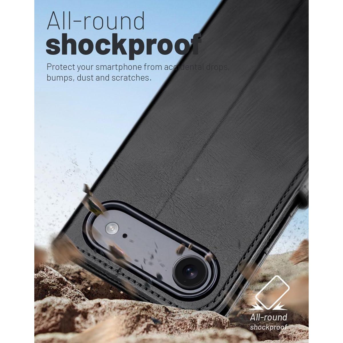 Funda de Cartera OCASE para iPhone Air 6.5" 2025, Negro