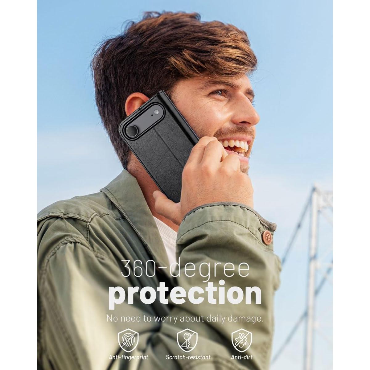 Funda de Cartera OCASE para iPhone Air 6.5" 2025, Negro