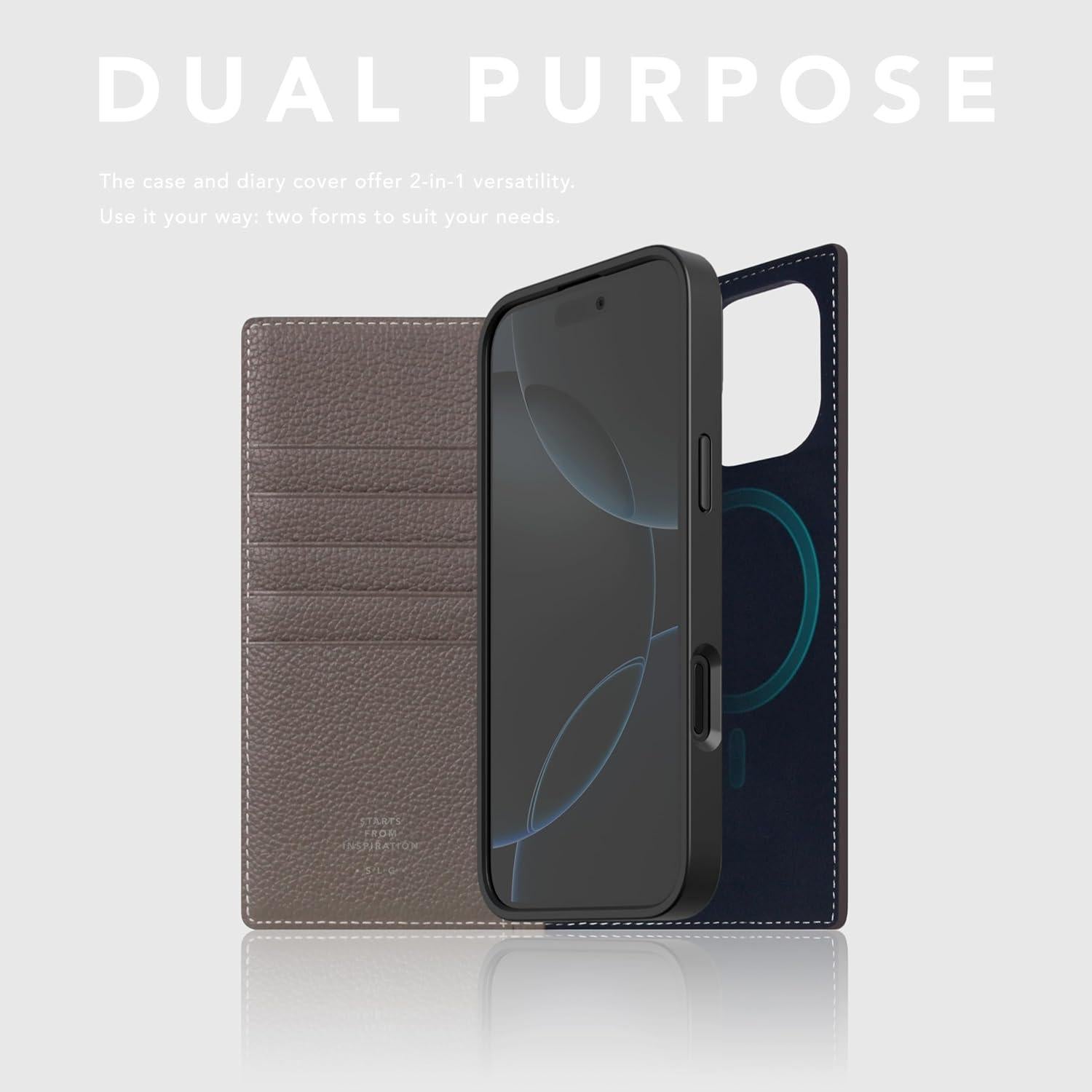 Cartera de Cuero para iPhone 16 Pro SLG - Estilo Diario MagSafe