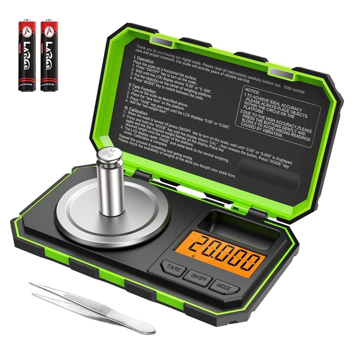 Báscula Digital Mini AMIR 20g-0.001g Acero Inoxidable