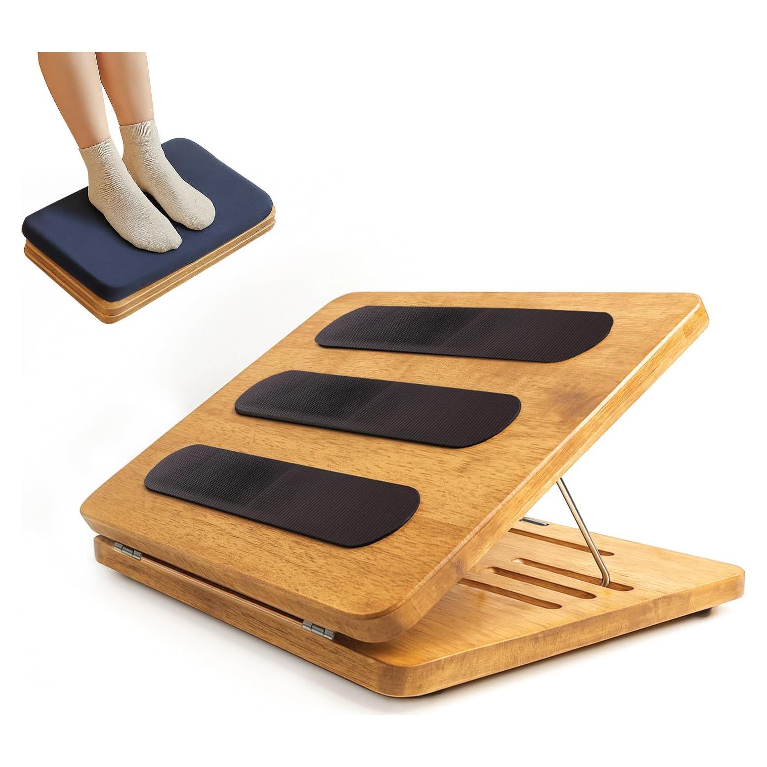 Reposapiés de madera ajustable Kunffiyso KFR-01 4 alturas