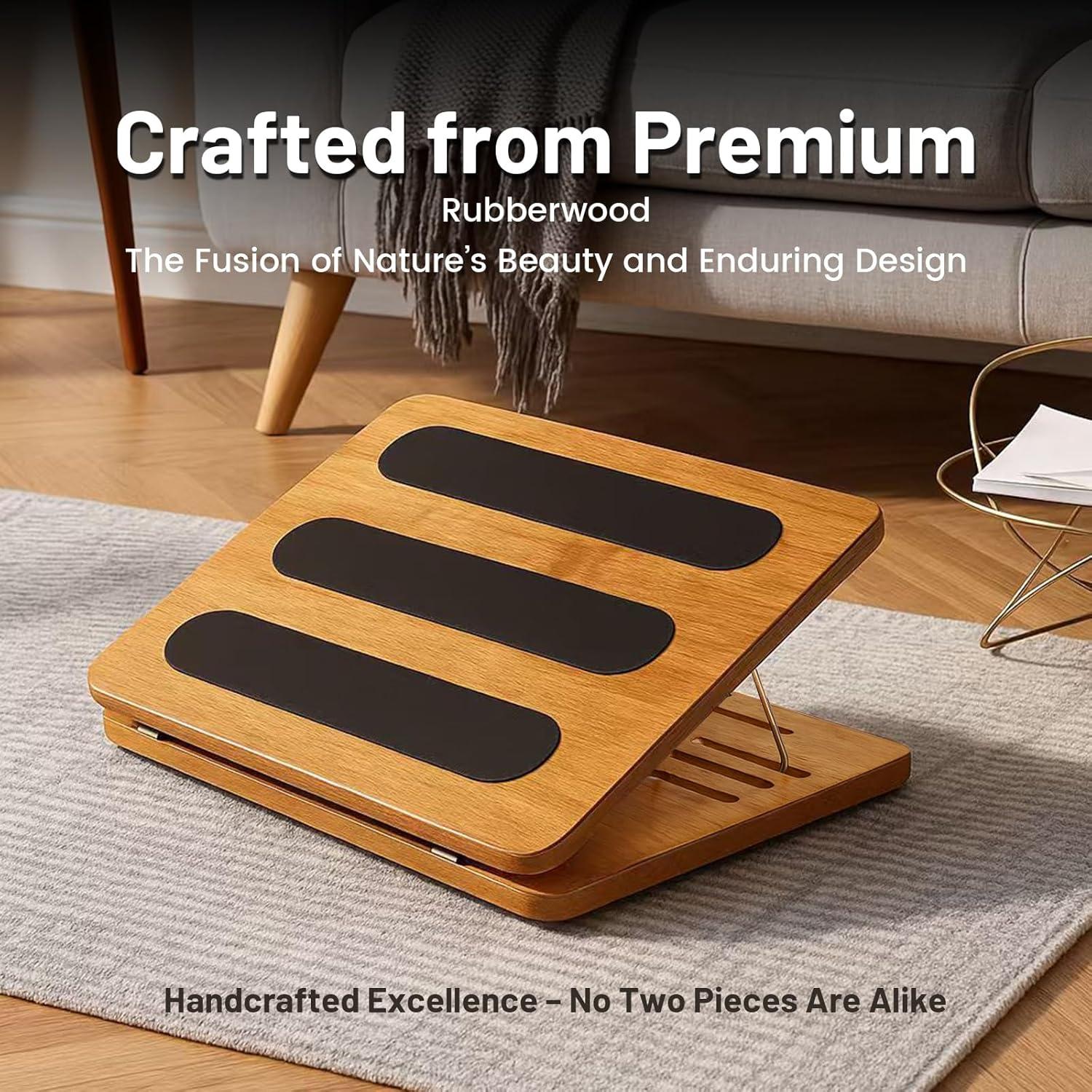 Reposapiés de madera ajustable Kunffiyso KFR-01 4 alturas