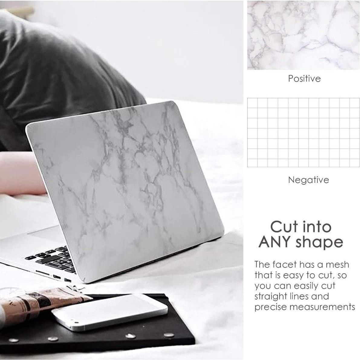 Papel Tapiz Autoadhesivo de Mármol Blanco Boeanay 15.8x3m