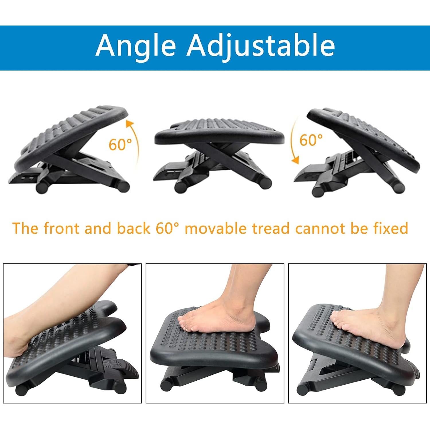 Reposapiés Ajustable AKOZLIN con Altura y Ángulo Regulable