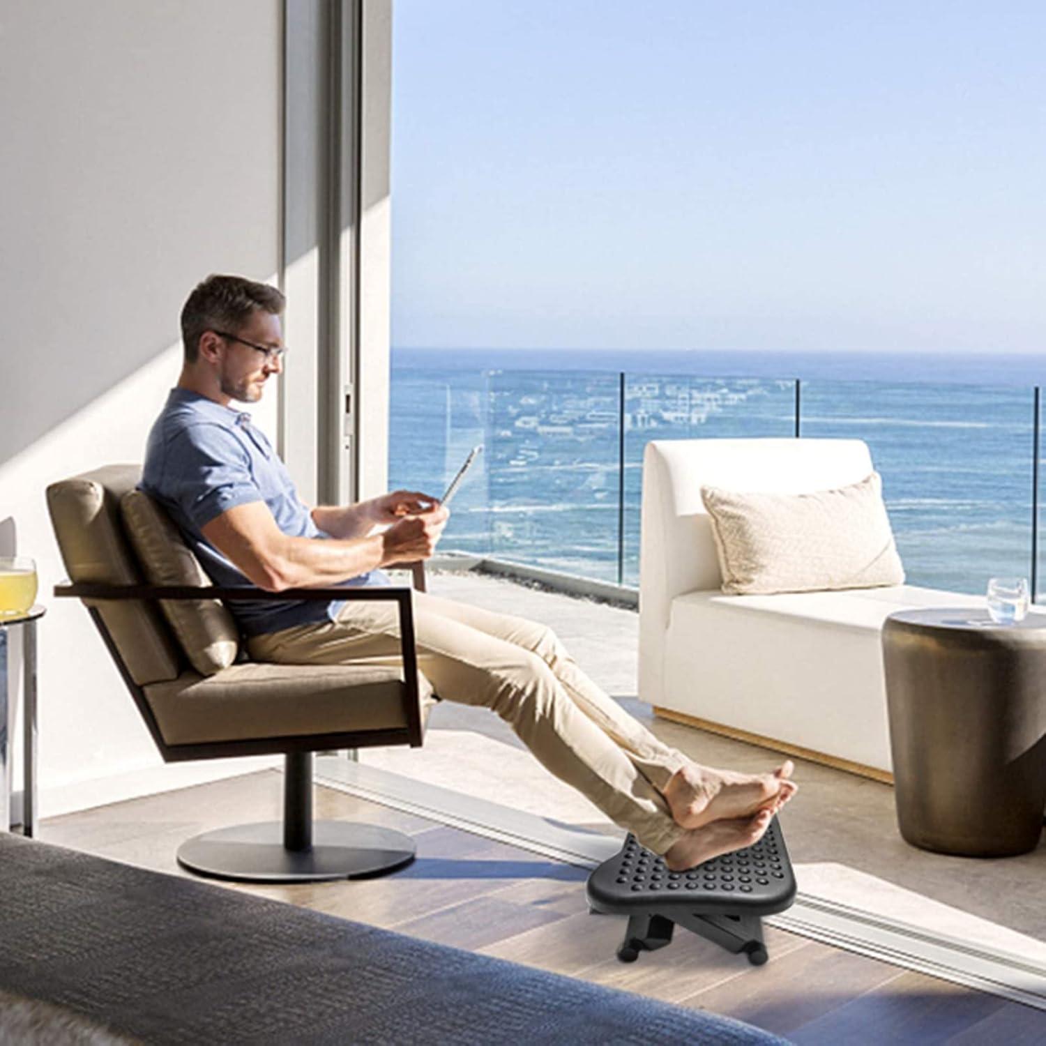 Reposapiés Ajustable AKOZLIN con Altura y Ángulo Regulable