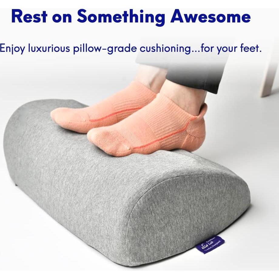 Reposapiés Ergonómico Cushion Lab Gris - Espuma de Memoria