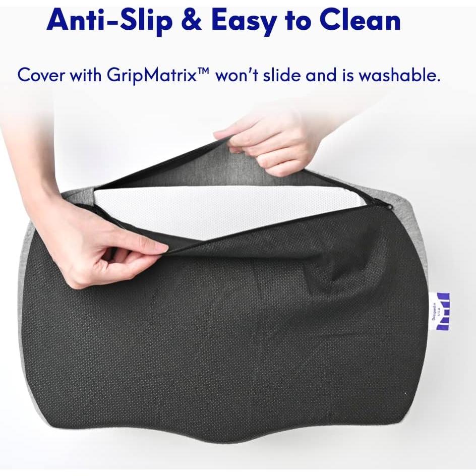 Reposapiés Ergonómico Cushion Lab Gris - Espuma de Memoria