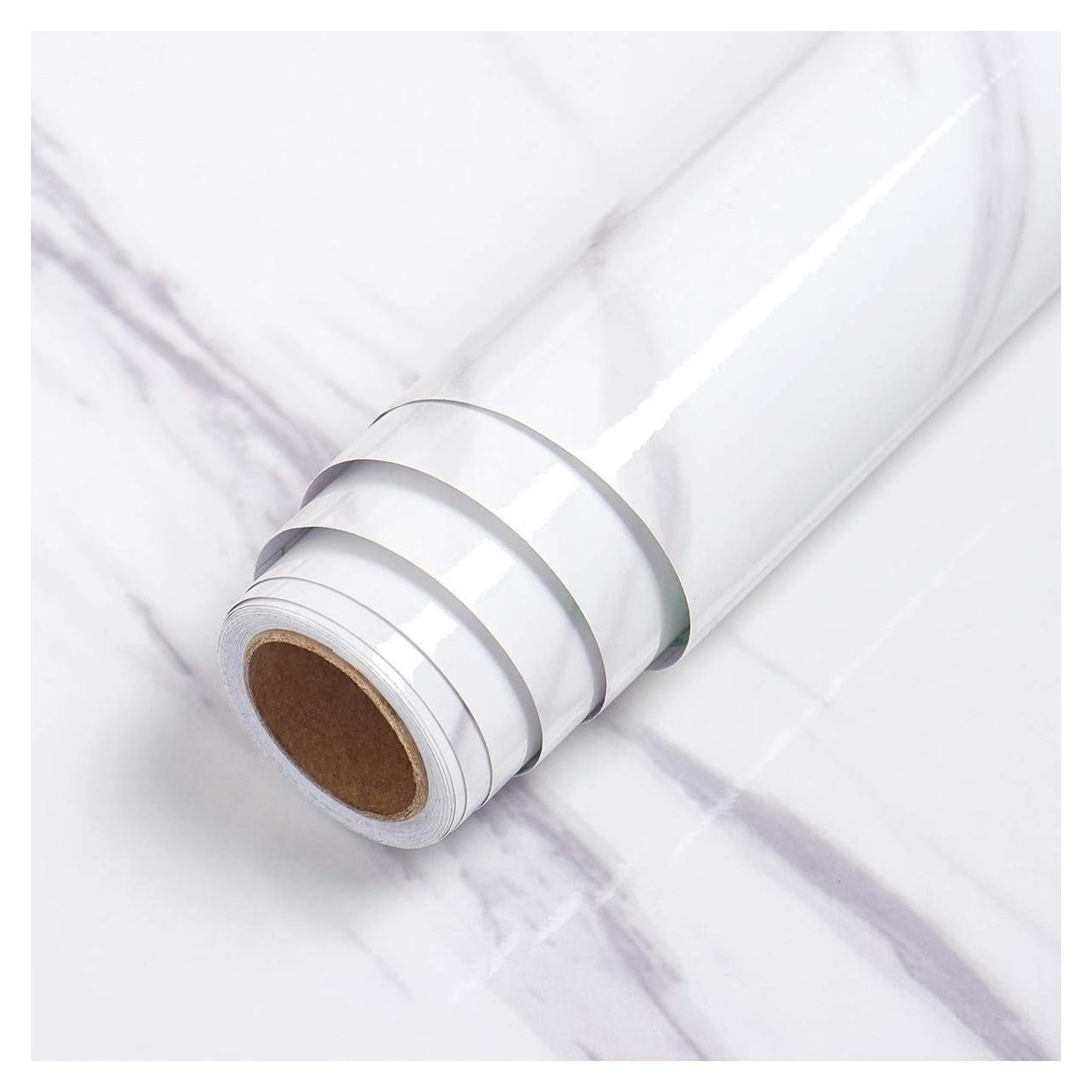 Papel Contacto Autoadhesivo LaCheery Mármol Blanco Gris 3.72 m²