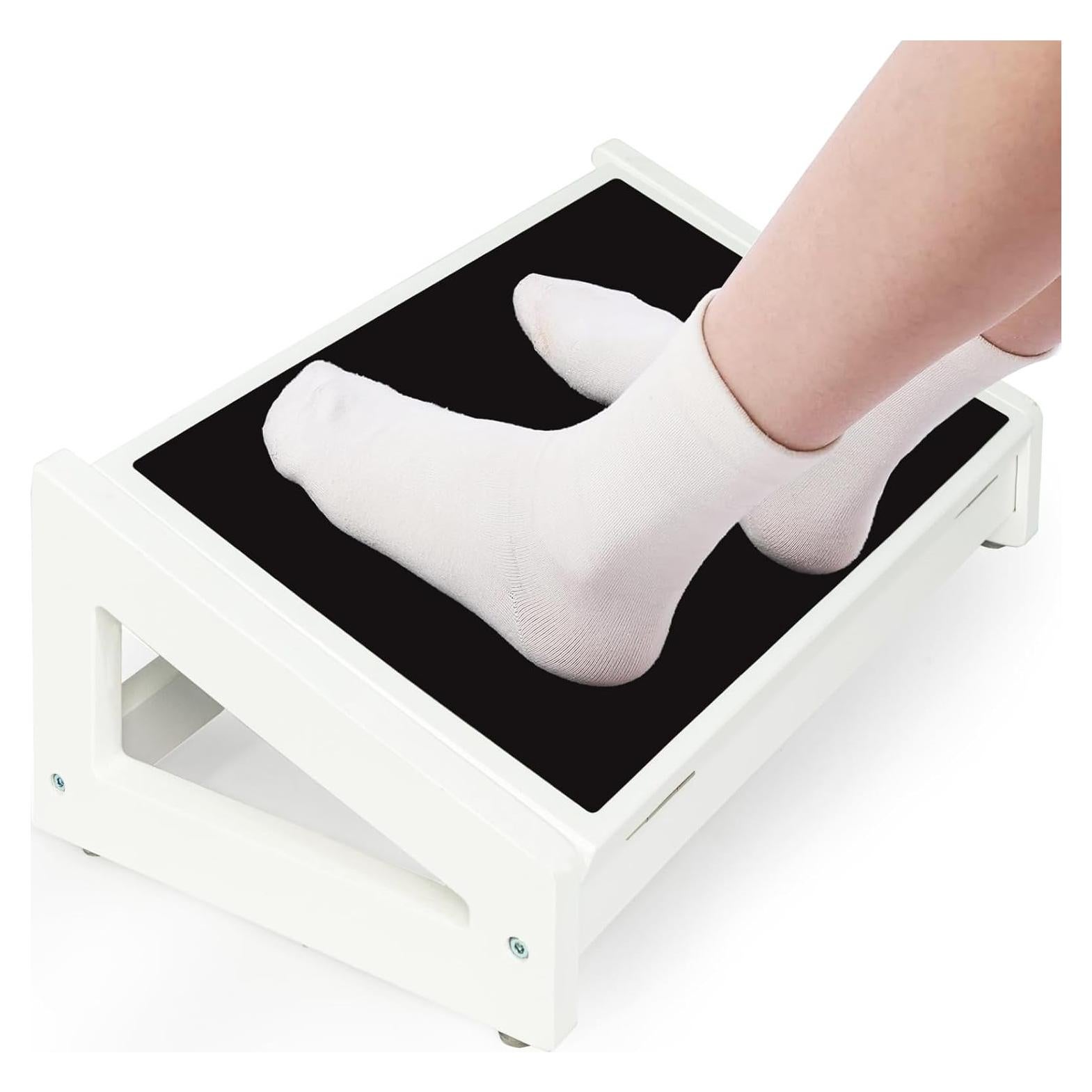 Reposapiés Ajustable WOOD CITY 2 en 1 Blanco para Oficina