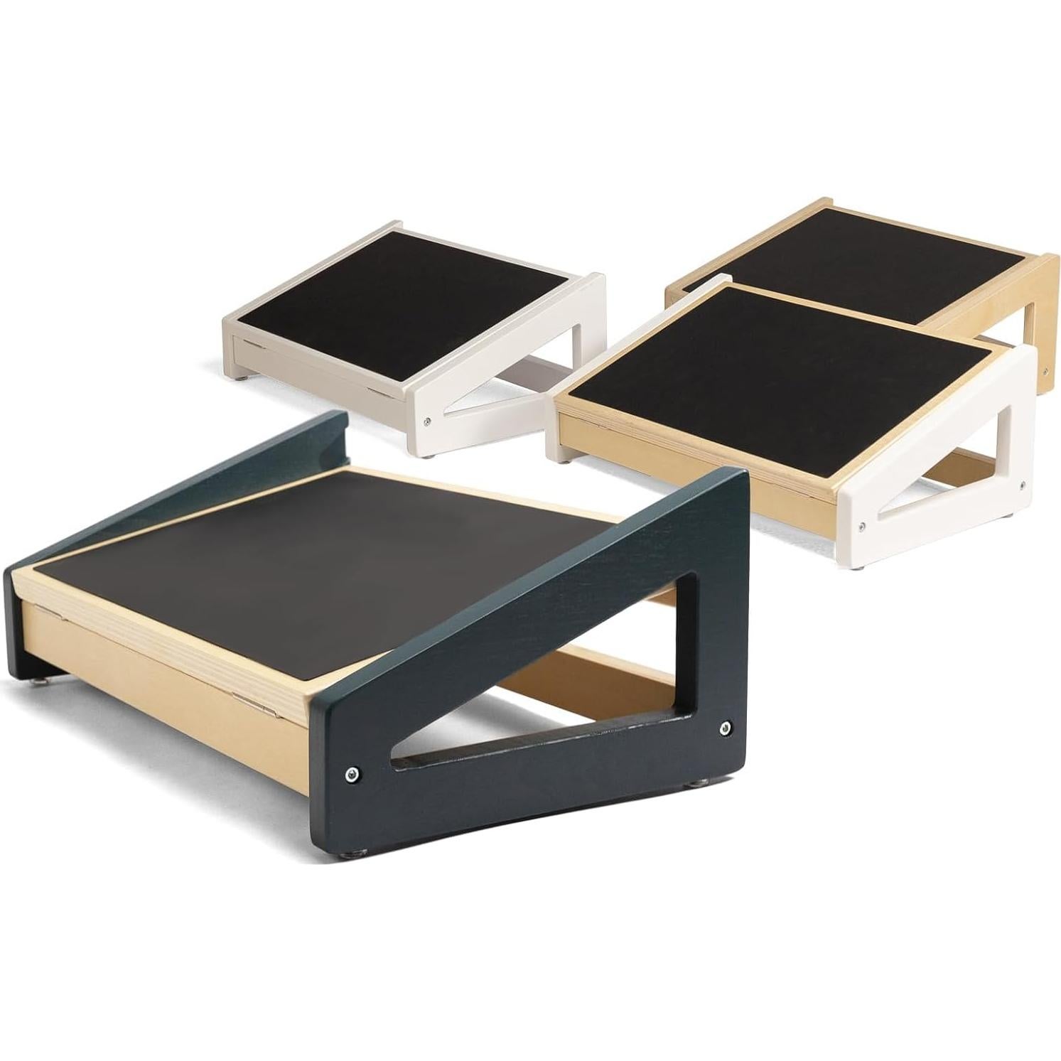 Reposapiés Ajustable WOOD CITY 2 en 1 Blanco para Oficina