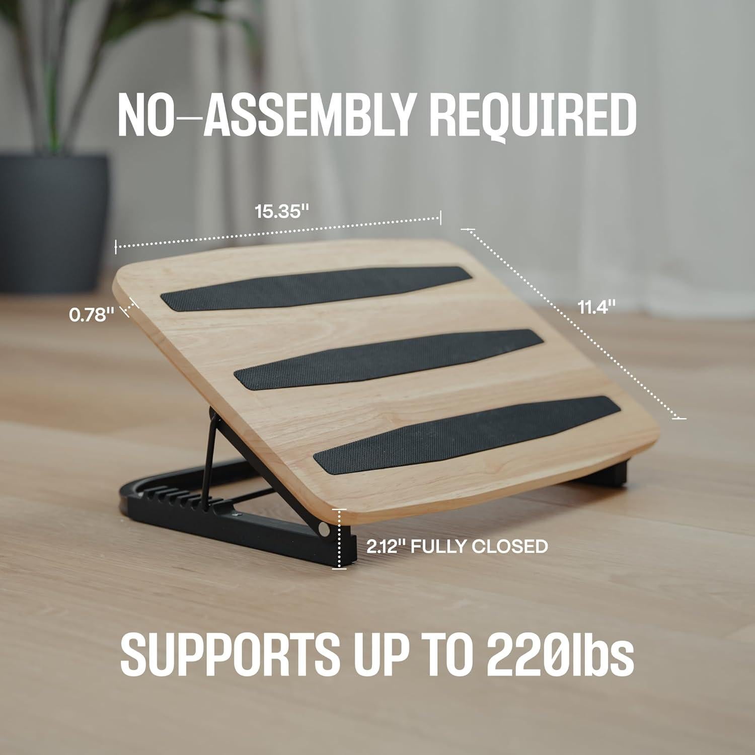 Reposapiés Ajustable COREMINDED Natural - Ergonómico 7 Ángulos