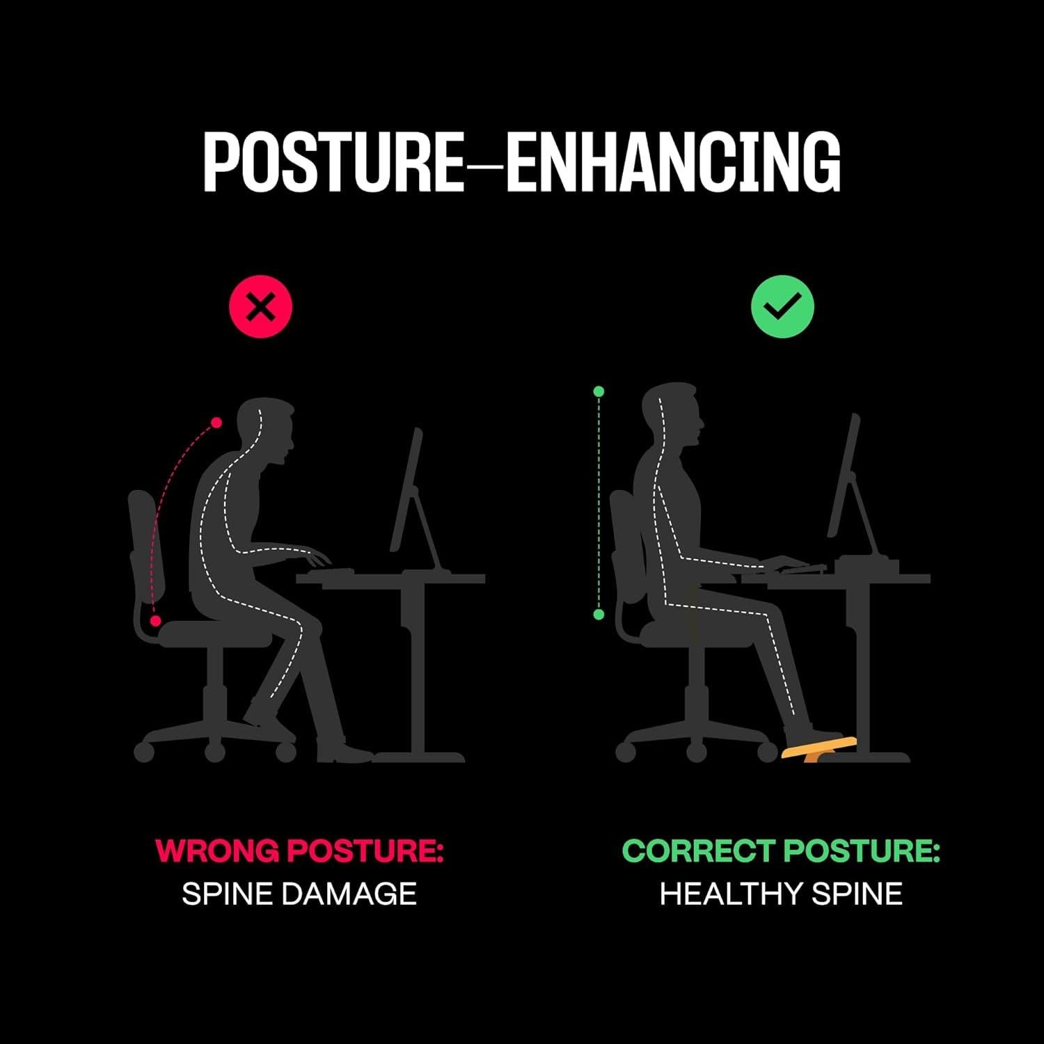 Reposapiés Ajustable COREMINDED Natural - Ergonómico 7 Ángulos