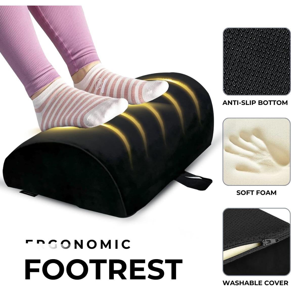 Reposapiés Ergonómico Negro Swar Apparels 43x29cm