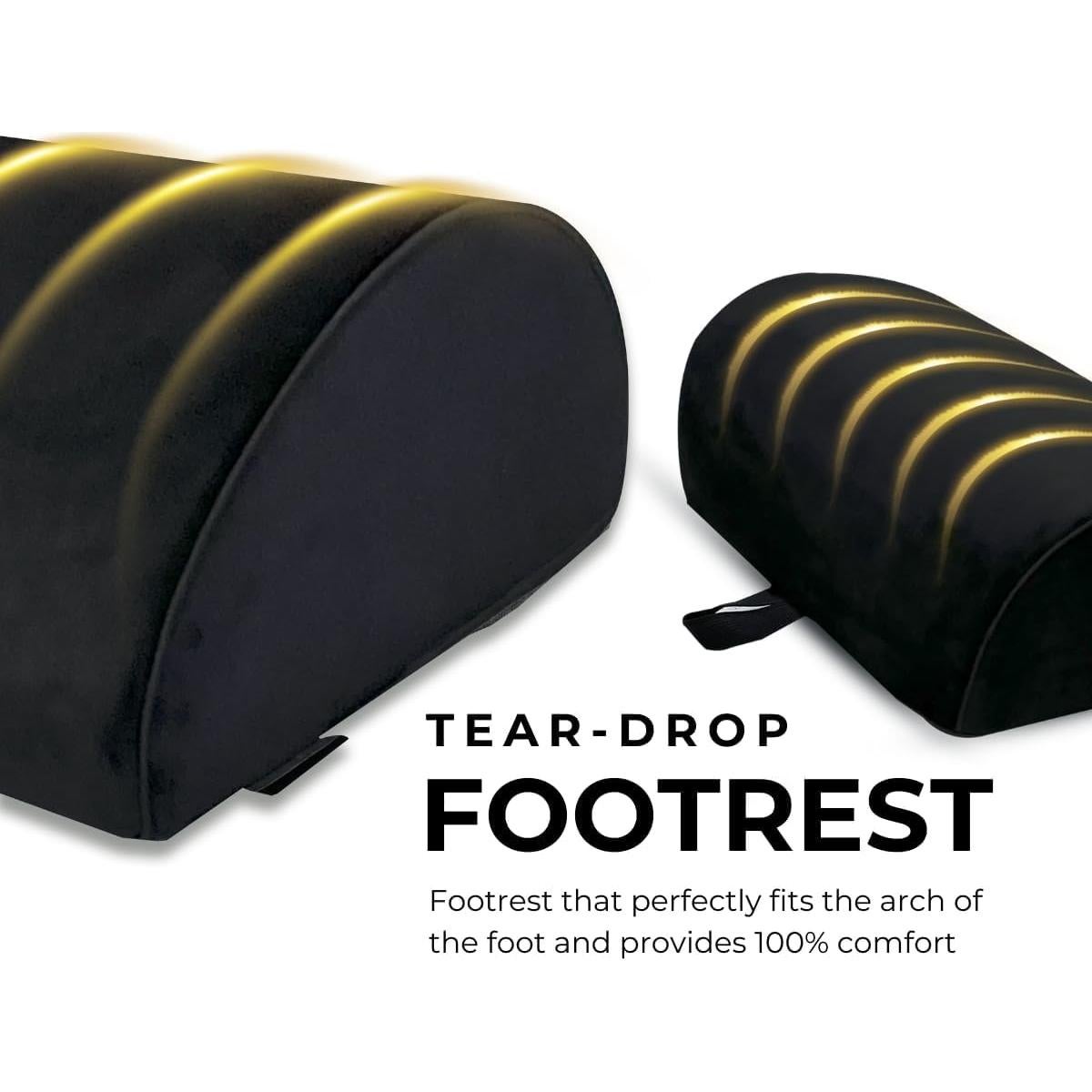 Reposapiés Ergonómico Negro Swar Apparels 43x29cm