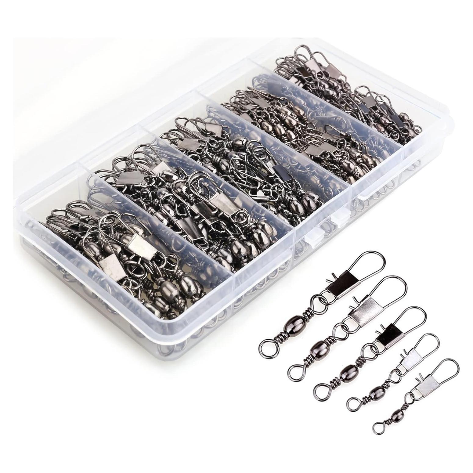 200 Conectores Giratorios de Barril MOBOREST para Pesca